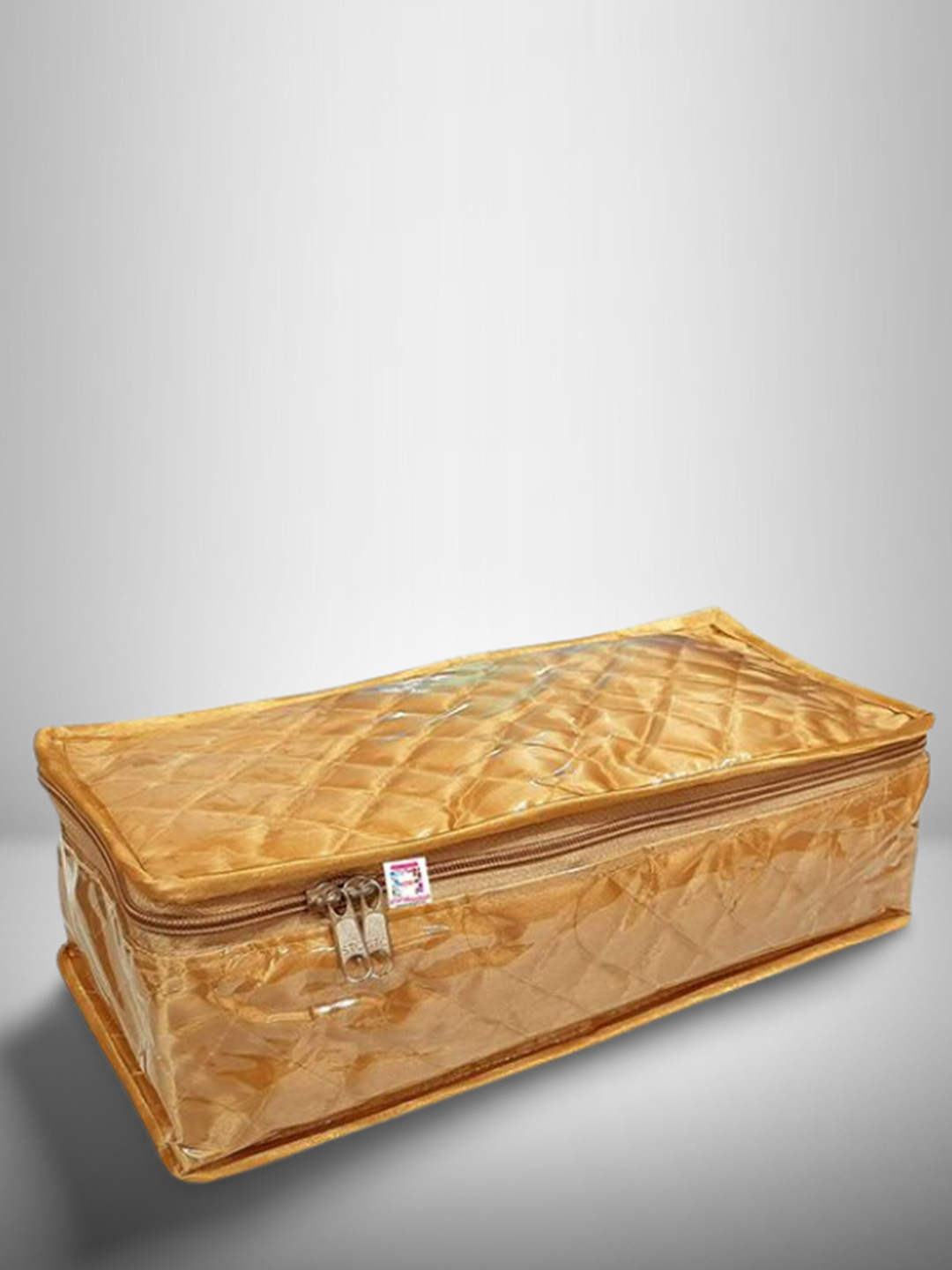 atorakushon Golden Solid Jewellery Organizer With Zipper Lock System