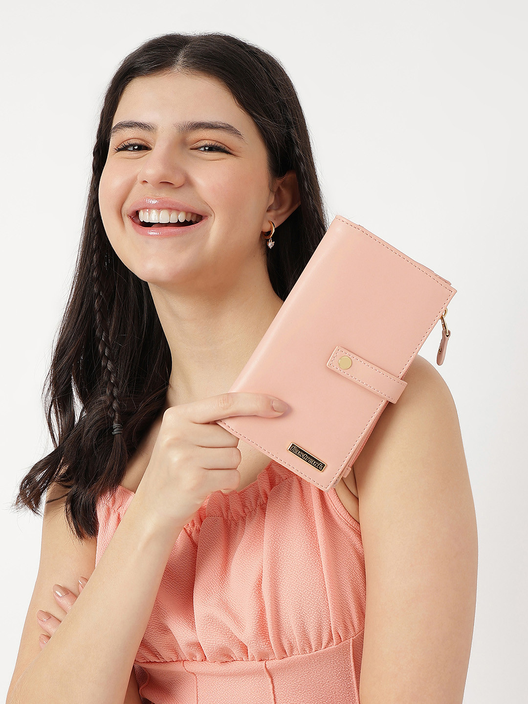 Fastrack Women Pink Solid Two Fold Wallet