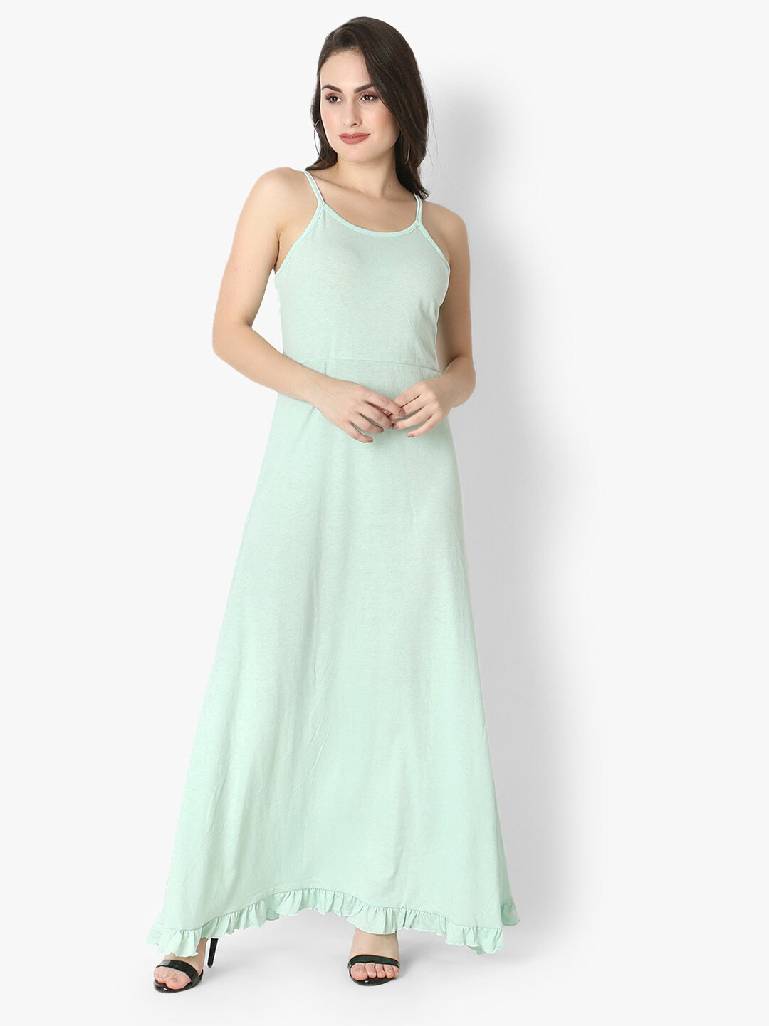 Again fashions Sea Green Maxi Dress