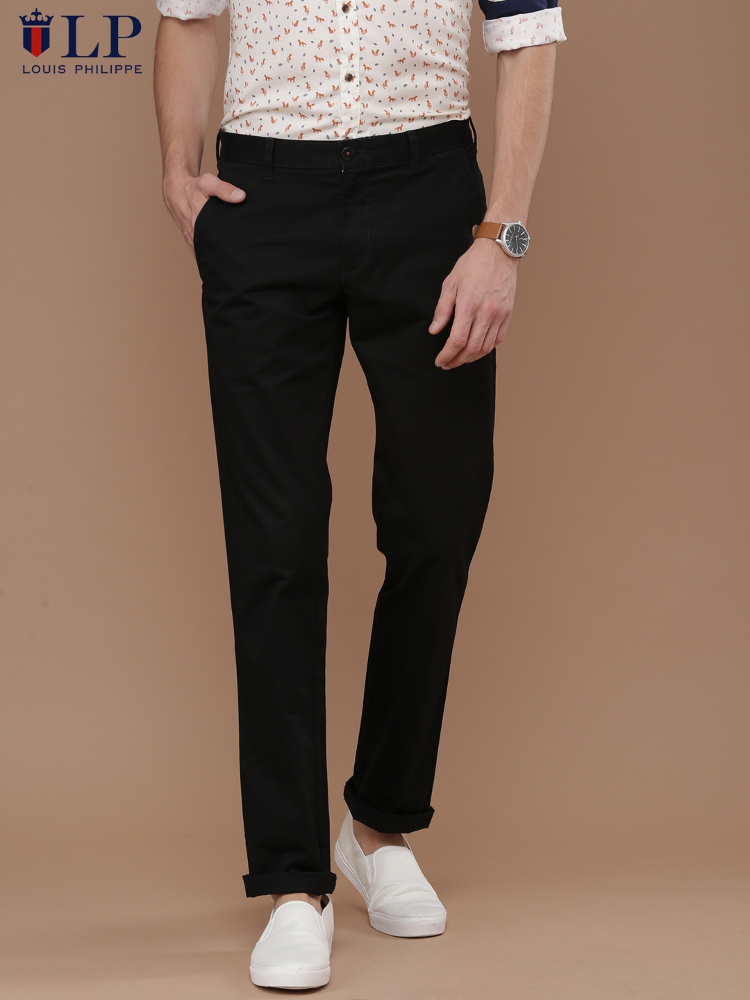 50% OFF on Louis Philippe Sport Men Slim Fit Chinos Trousers on Myntra