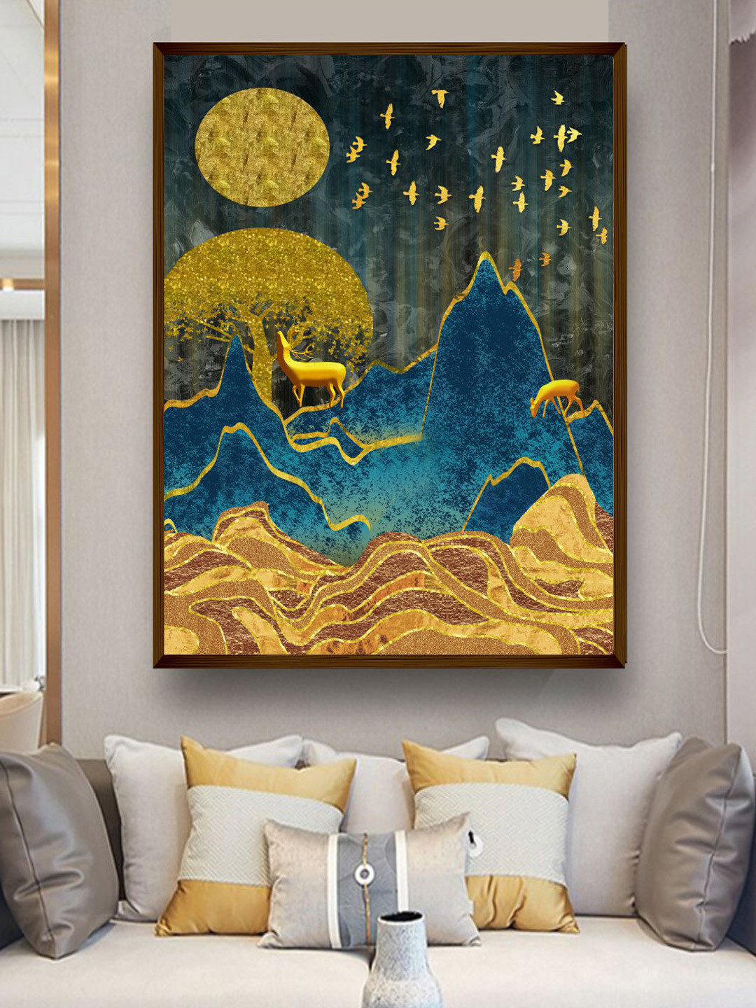 The Art House Abstract Printed Rectangle Portrait Paintings Wall Art - 40x30In