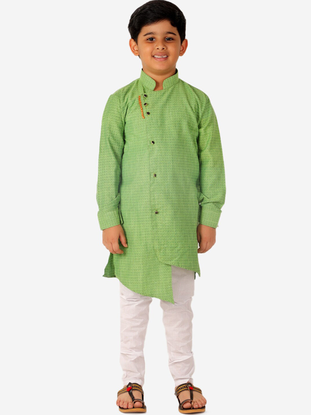 Pro-Ethic STYLE DEVELOPER Boys High Slit Pure Cotton Kurta with Pyjamas