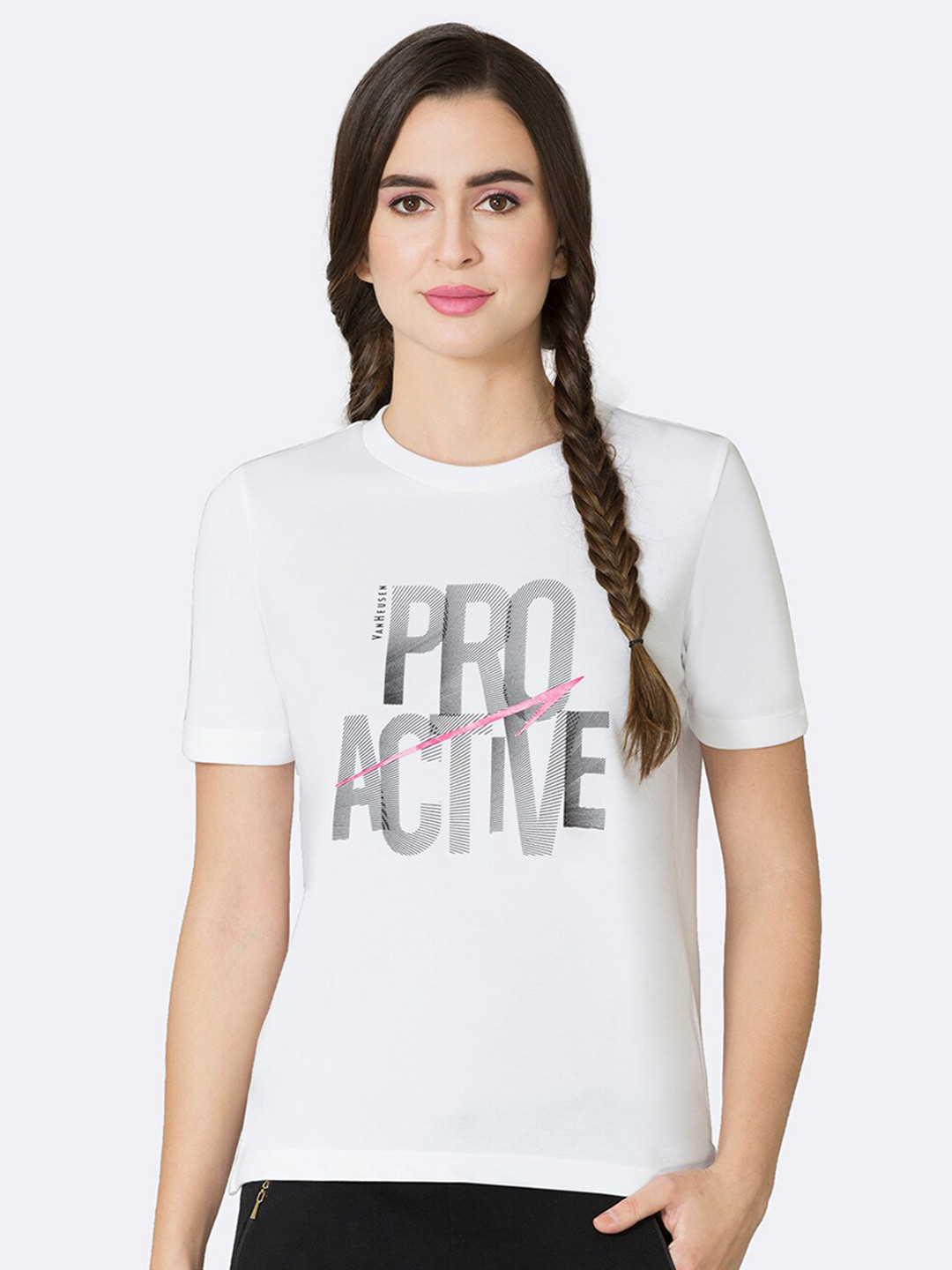 Van Heusen Active Printed Anti Odour Round Neck T-Shirt