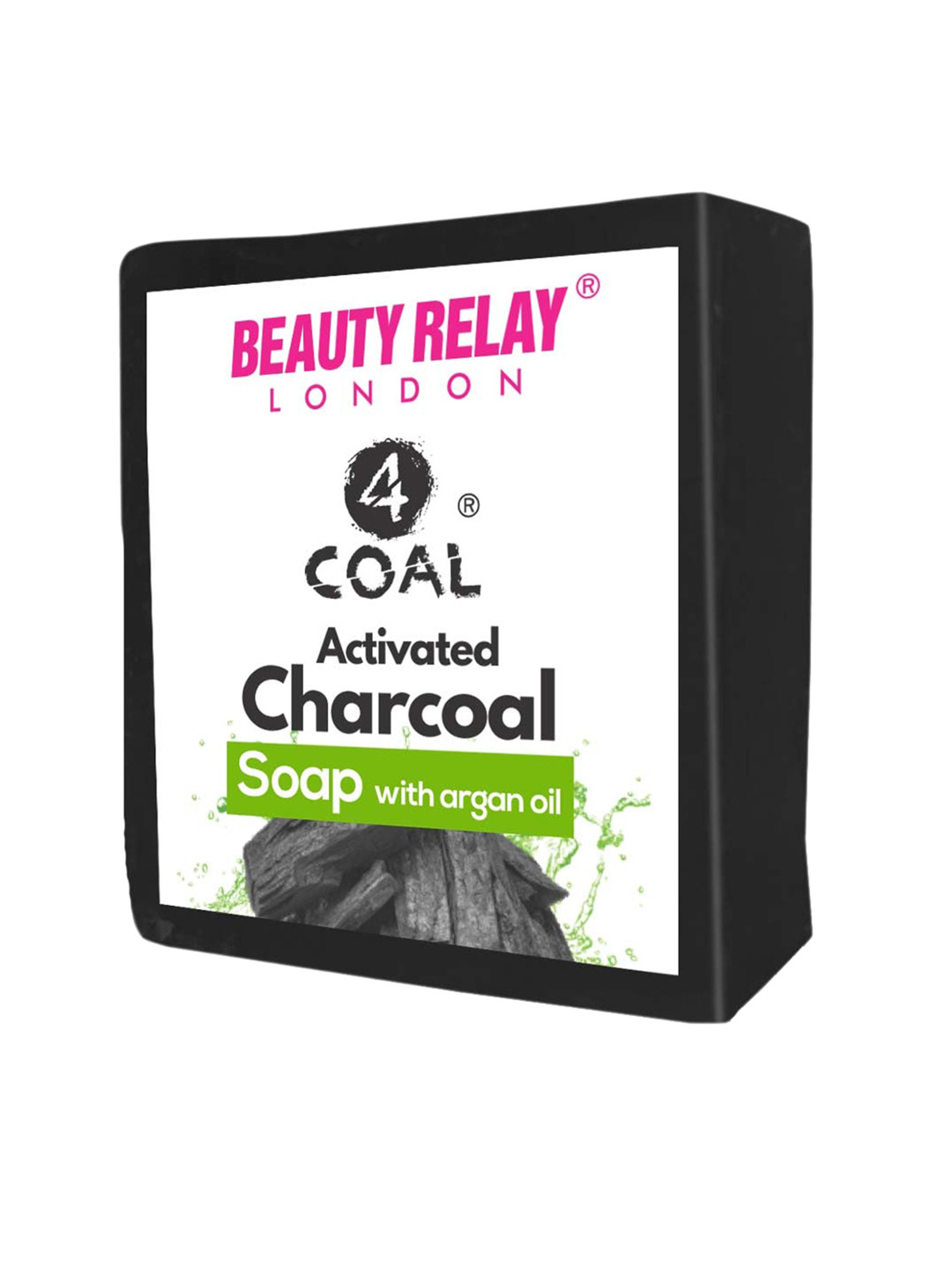 BeautyRelay 4Coal Activated Charcoal Soap with Argan Oil 125 g