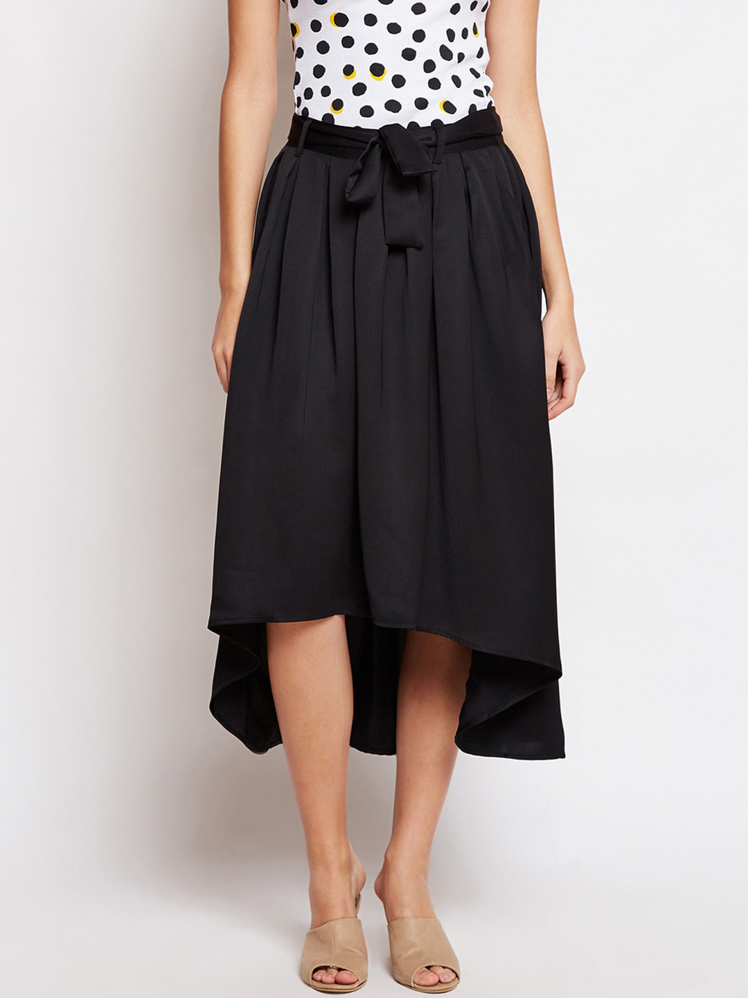 Be Indi Women Black Solid Skirts