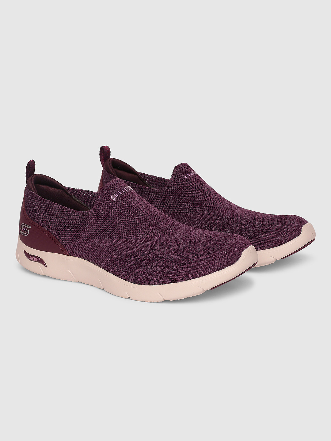 Skechers Arch Fit Refine - Don't Go shoe Women Purple Woven Design Slip-On Sneakers