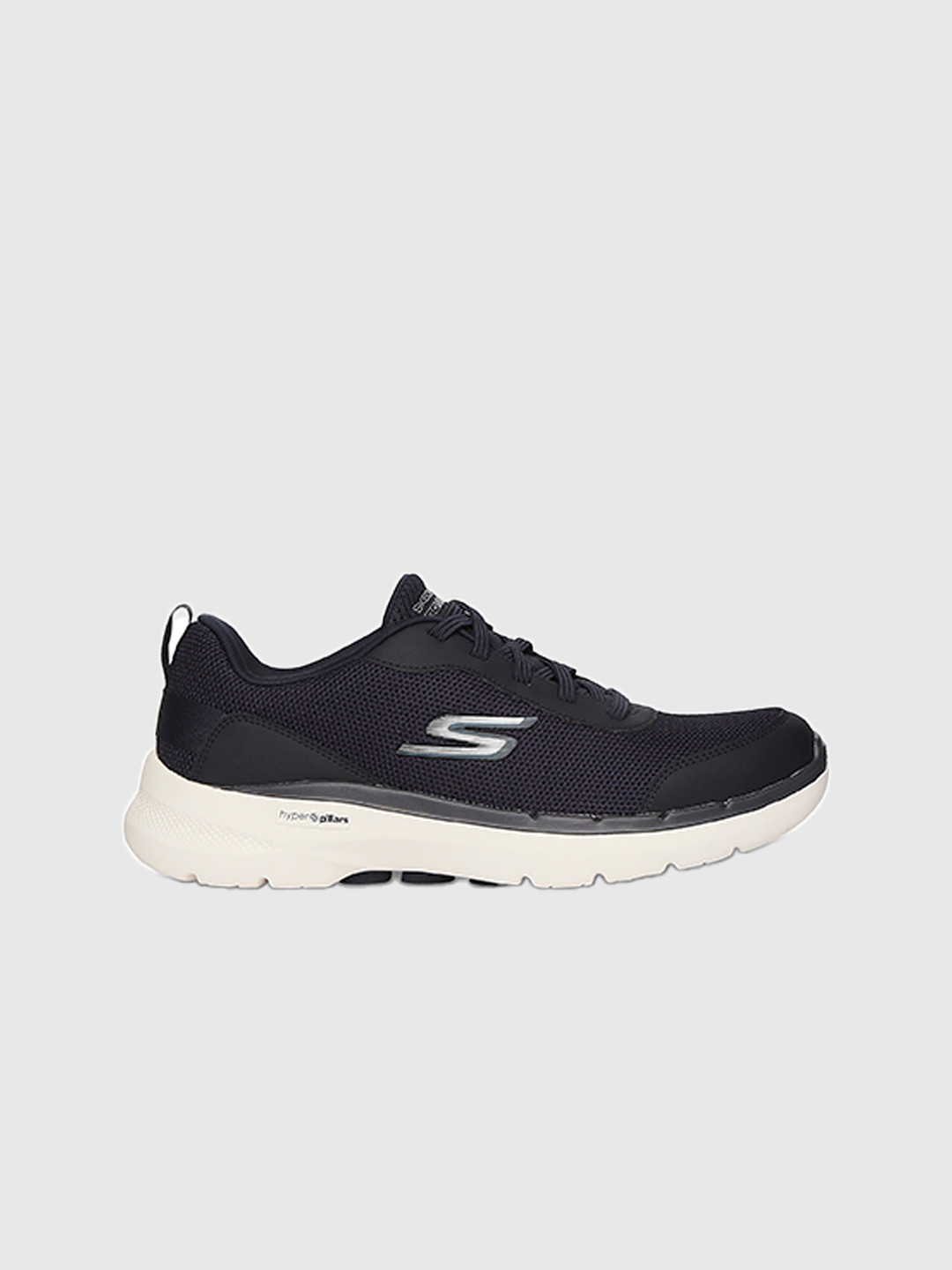 Skechers Men Navy Blue Mesh Go Walk 6 Bold Knight Sports Shoes
