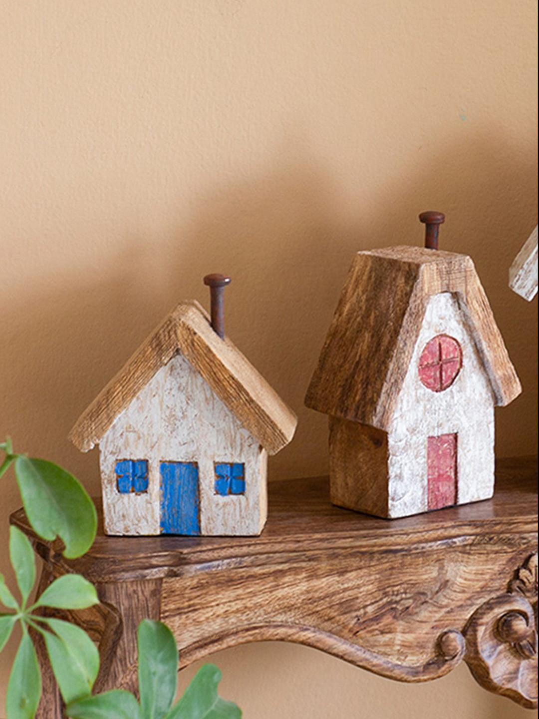 The Wishing Chair Paperweight Yellow Wood Natural Living Room Small Showpiece - 4.9 Inches