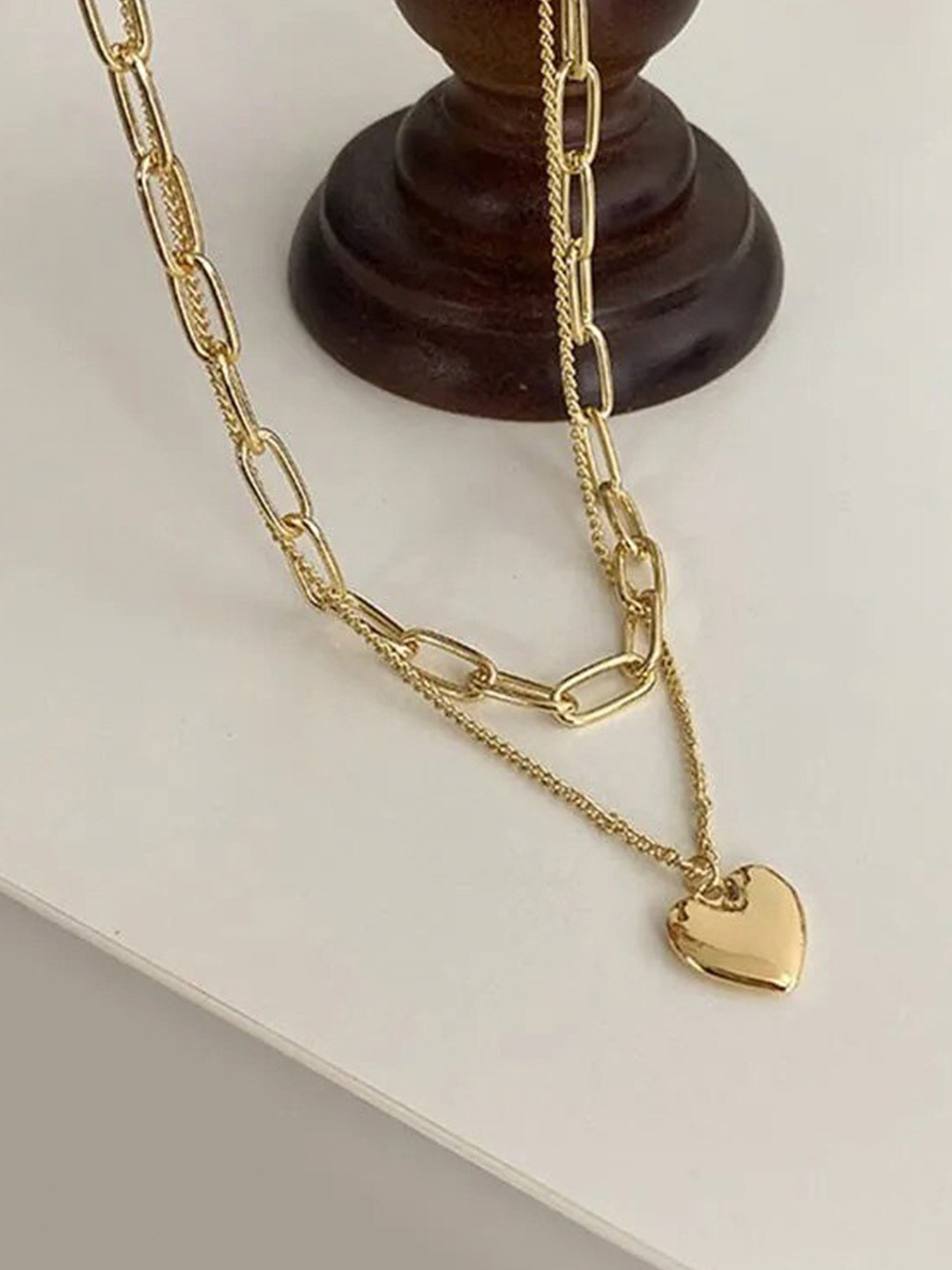 Pinapes Women Gold-Toned Gold-Plated Layered Necklace