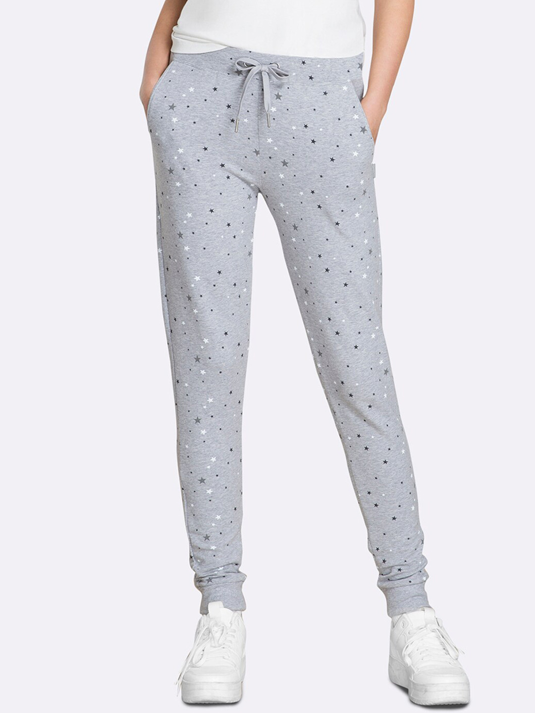Van Heusen Women Plus Size Grey Printed Jogger