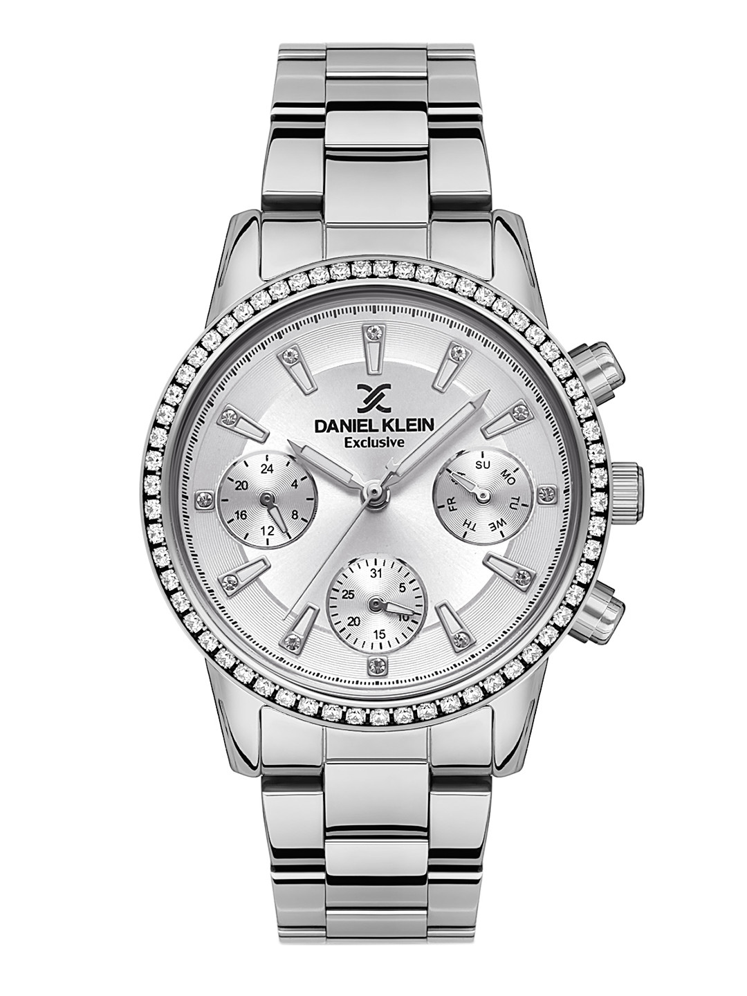 Daniel Klein Exclusive Women Silver-Toned Dial Analogue Watch DK.1.13264-1