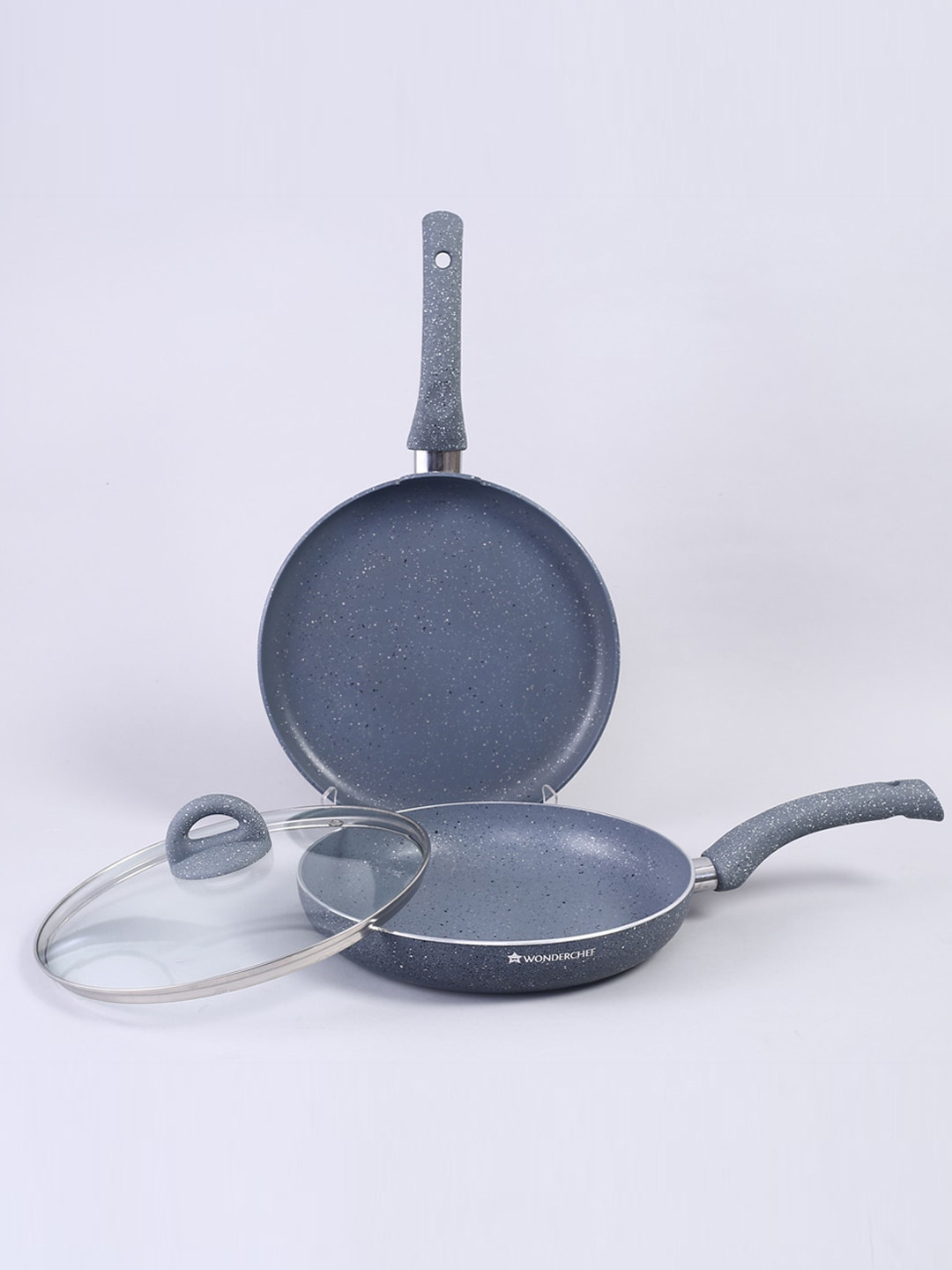 Wonderchef Grey Induction Base Solid Non-Stick Cookware Set