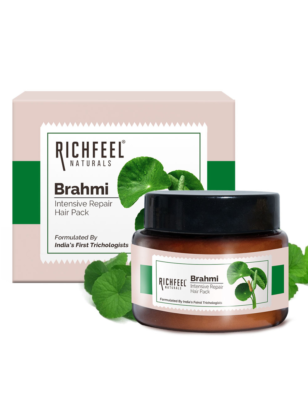 Richfeel Brahmi Intensive Repair Hair Pack To Reduce Dryness & Dandruff - 100g