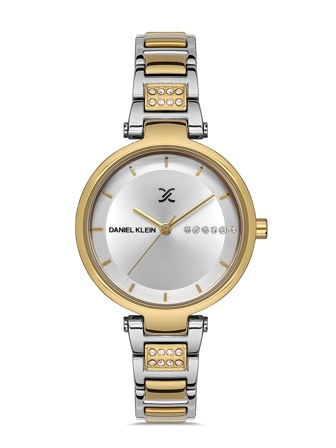 Daniel klein silver outlet toned dial watch