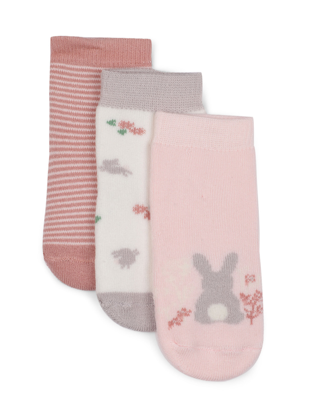 mothercare Girls Pack of 3 Ankle Length Socks