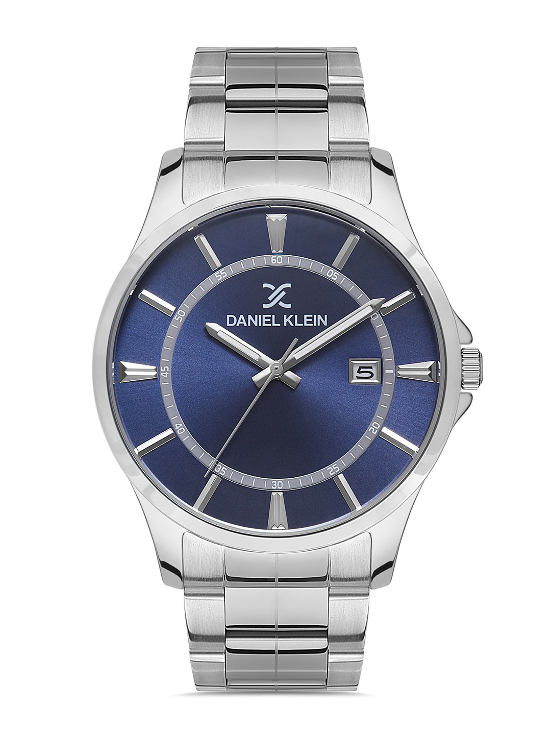 Daniel Klein Premium Men Blue Dial & Silver Toned Strap Analogue Watch DK.1.13295-5_OR