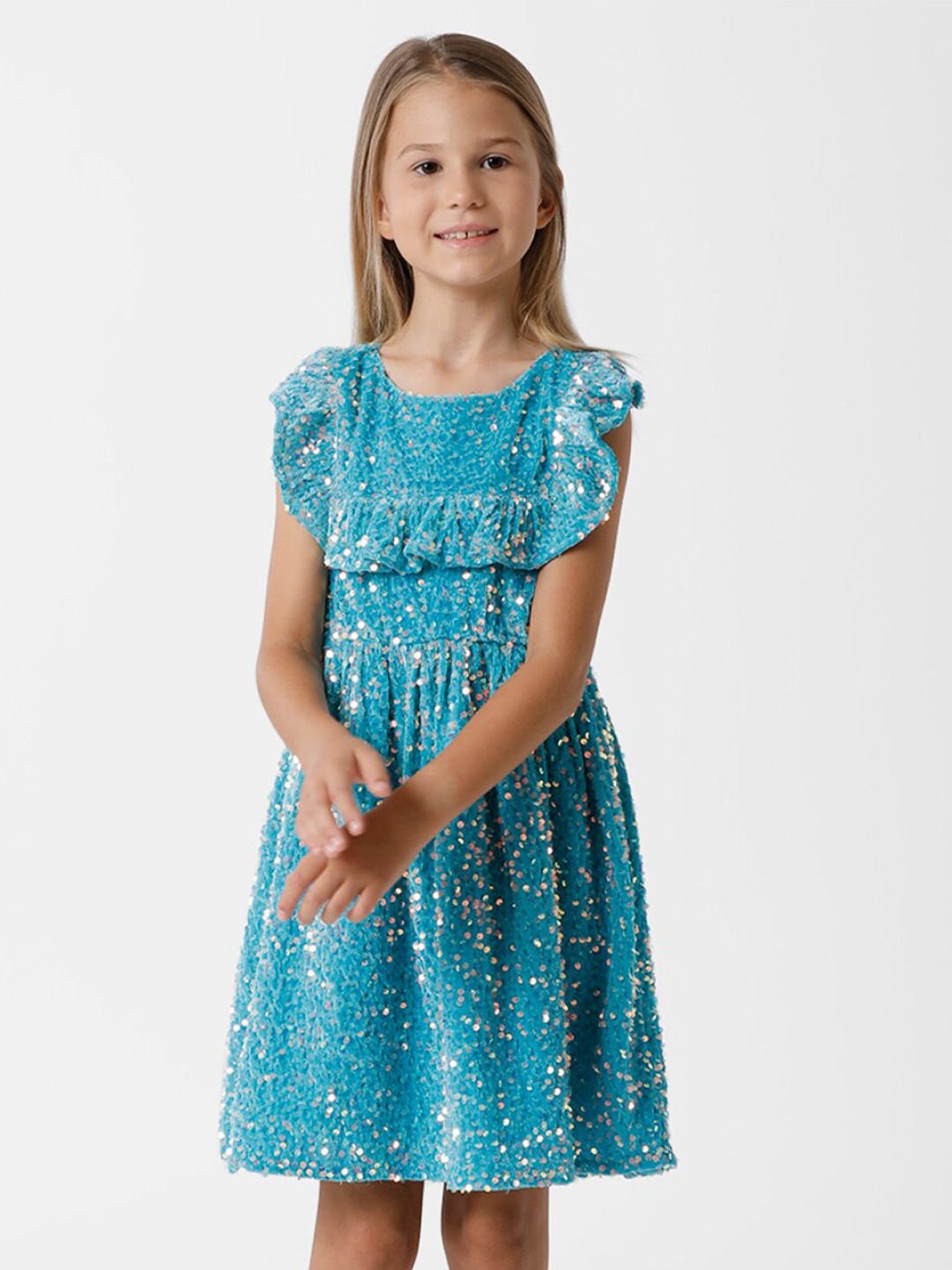 KATE & OSCAR Blue Floral Printed Dress