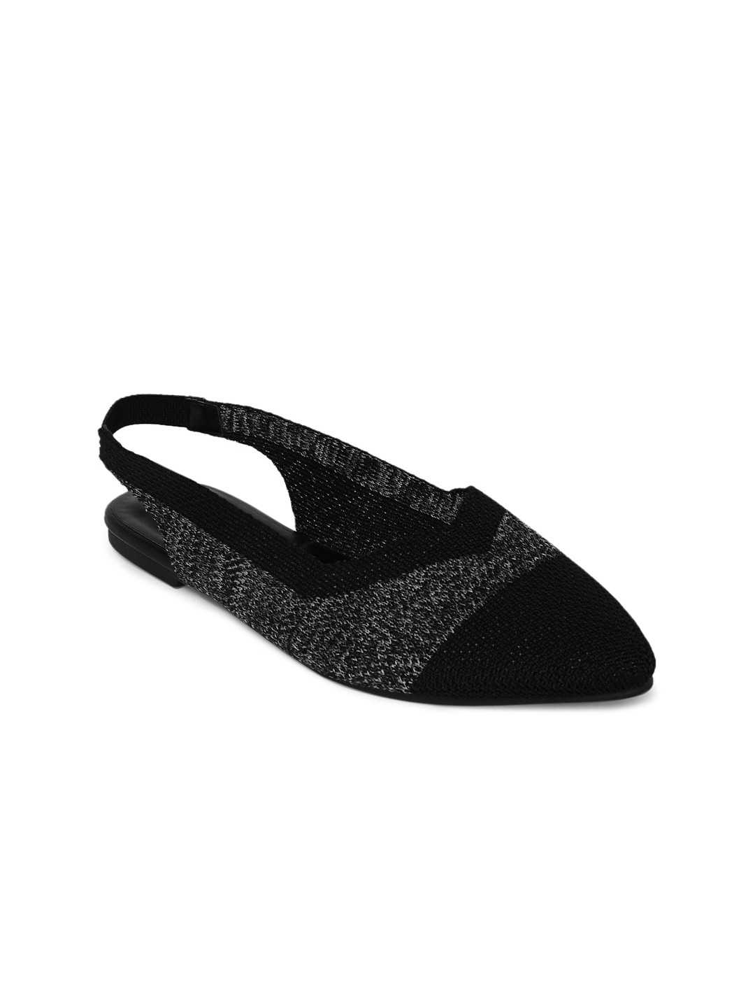 Forever Glam by Pantaloons Women Black Woven Design Flatforms Shoes