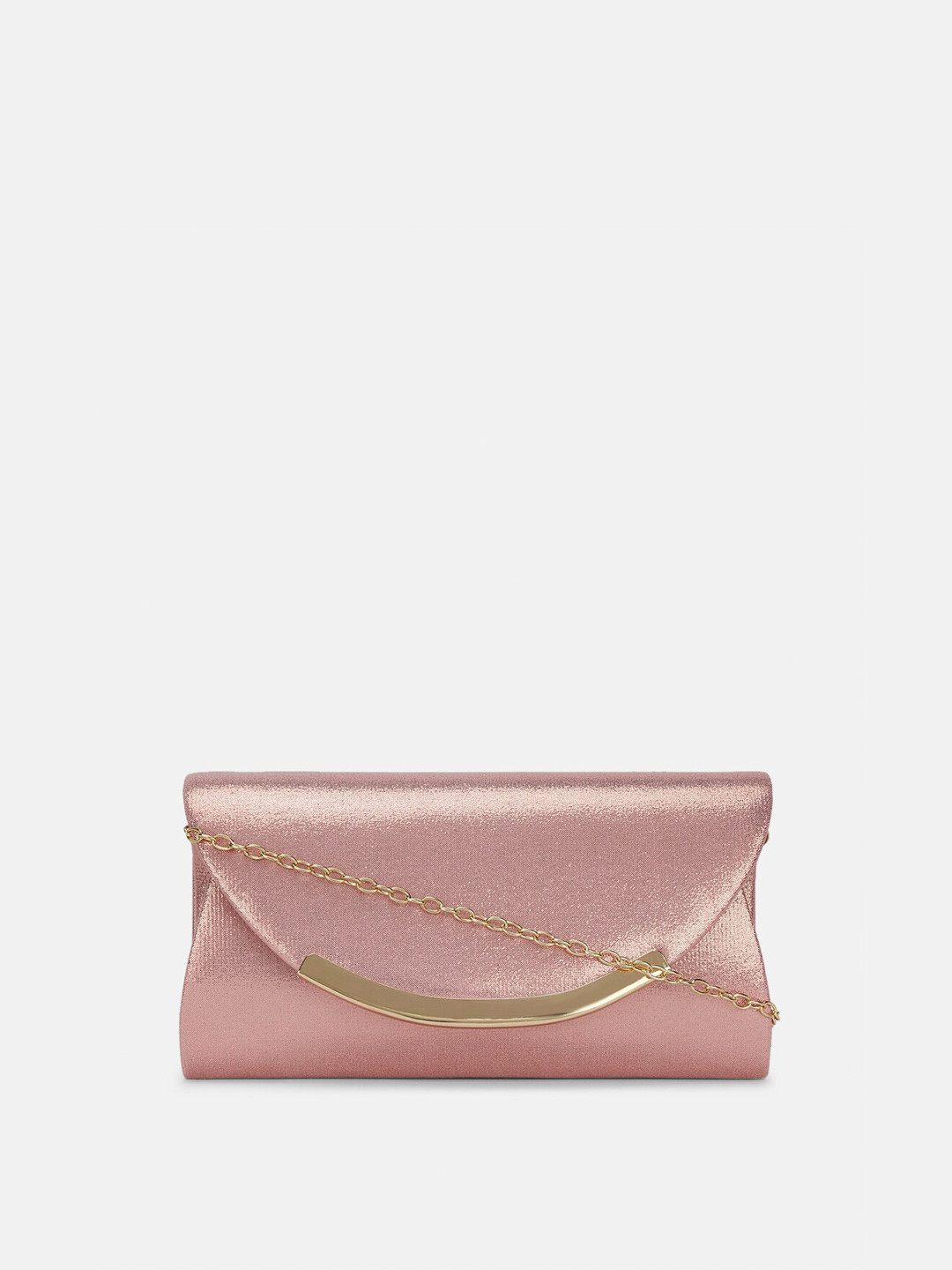 Forever Glam by Pantaloons Women Rose Gold Box Clutch