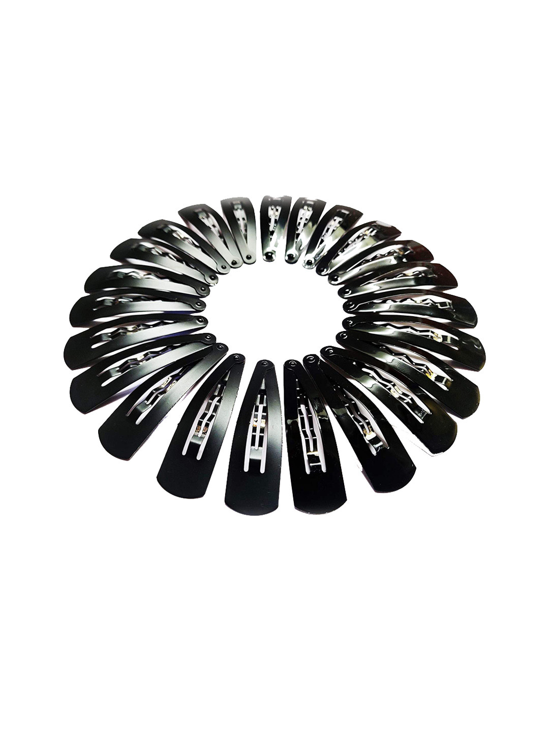 CHANDERKASH Set Of 24 Black Metal Tic Tac Hair Clips