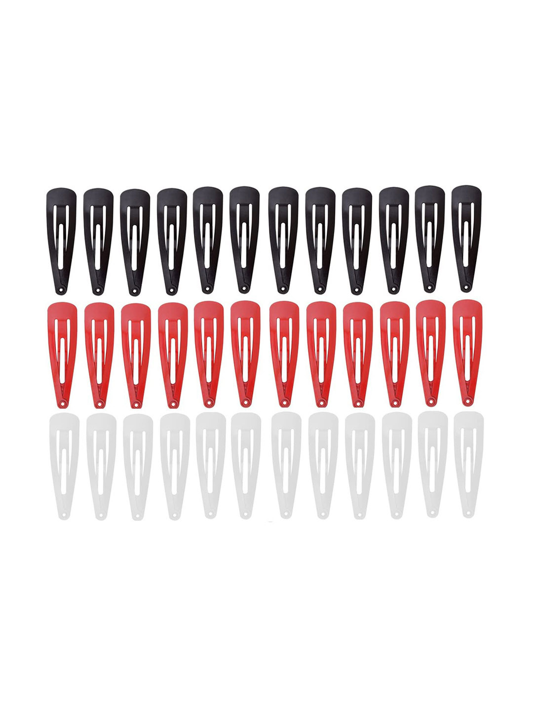 CHANDERKASH Pack of 6 Pairs Big Sizes Fashion Red,White and Black Hair Clips