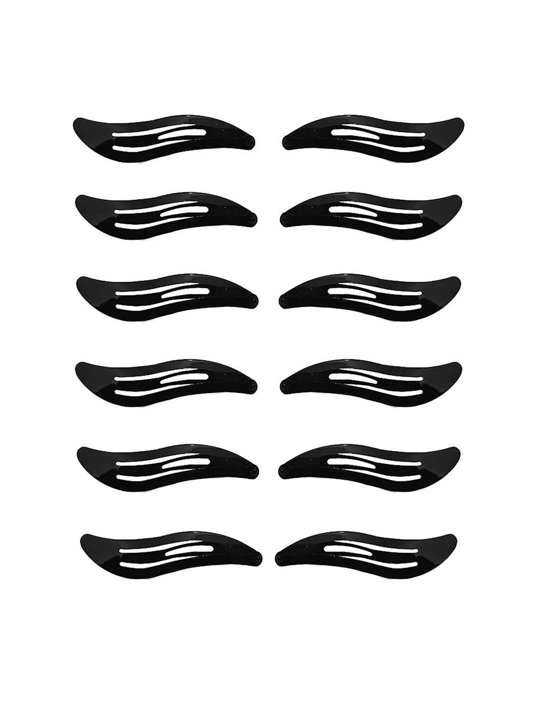 CHANDERKASH Pack Of 12 Black Tic Tac Hair Pin