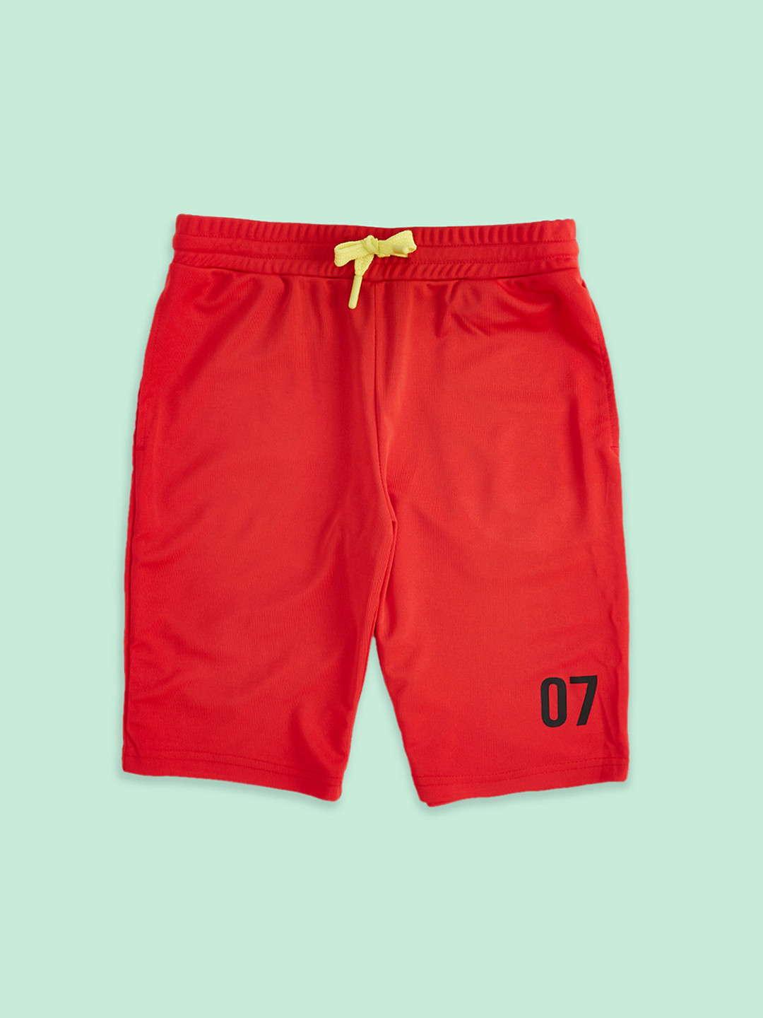 Pantaloons Junior Boys Red Solid Shorts
