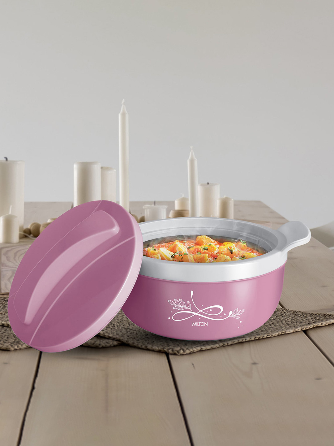 Milton Pink Crave 1500 Insulated Inner Stainless Steel Casserole 1380 ml