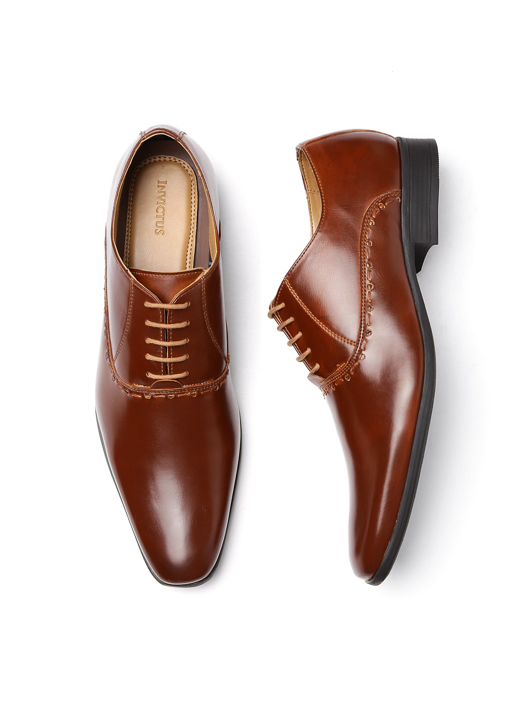 Buy INVICTUS Men Tan Brown Formal 