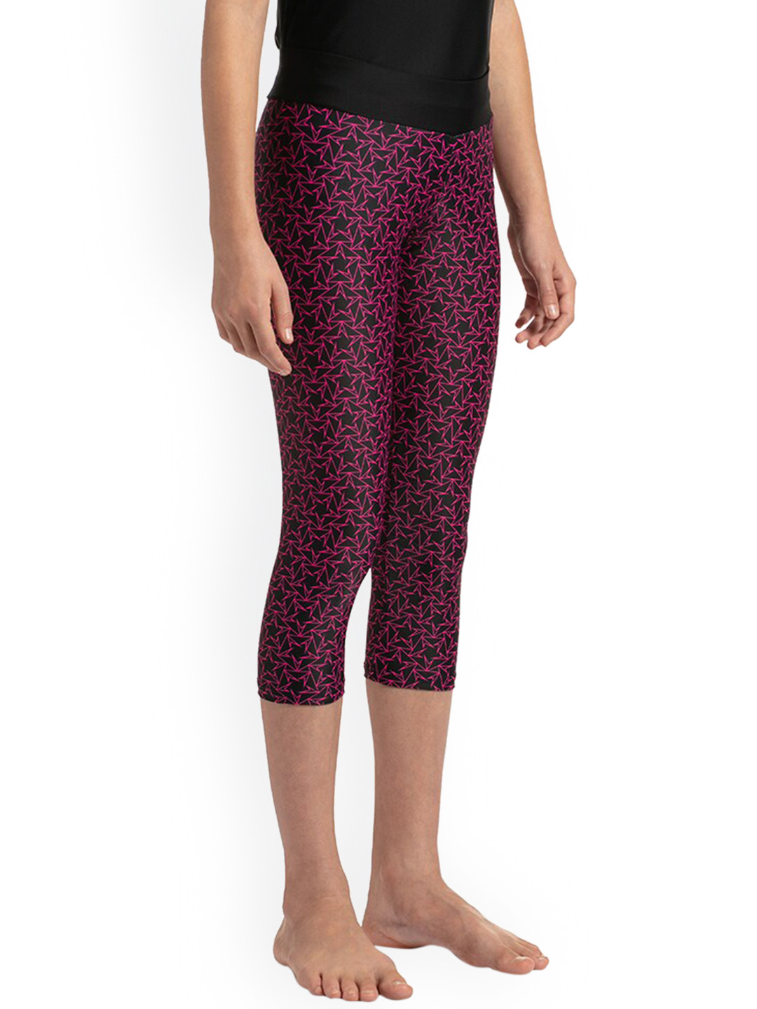 Speedo Girls Purple & Black Printed Swim Bottom