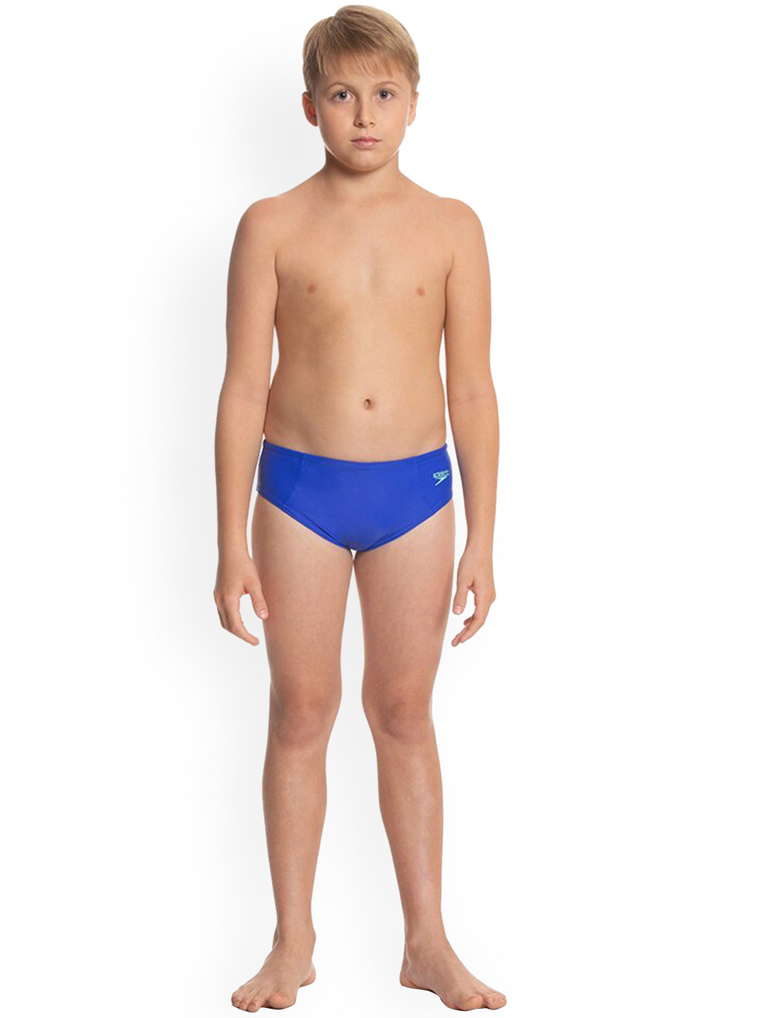 Speedo Boys Blue Solid Swim Briefs 804285P038