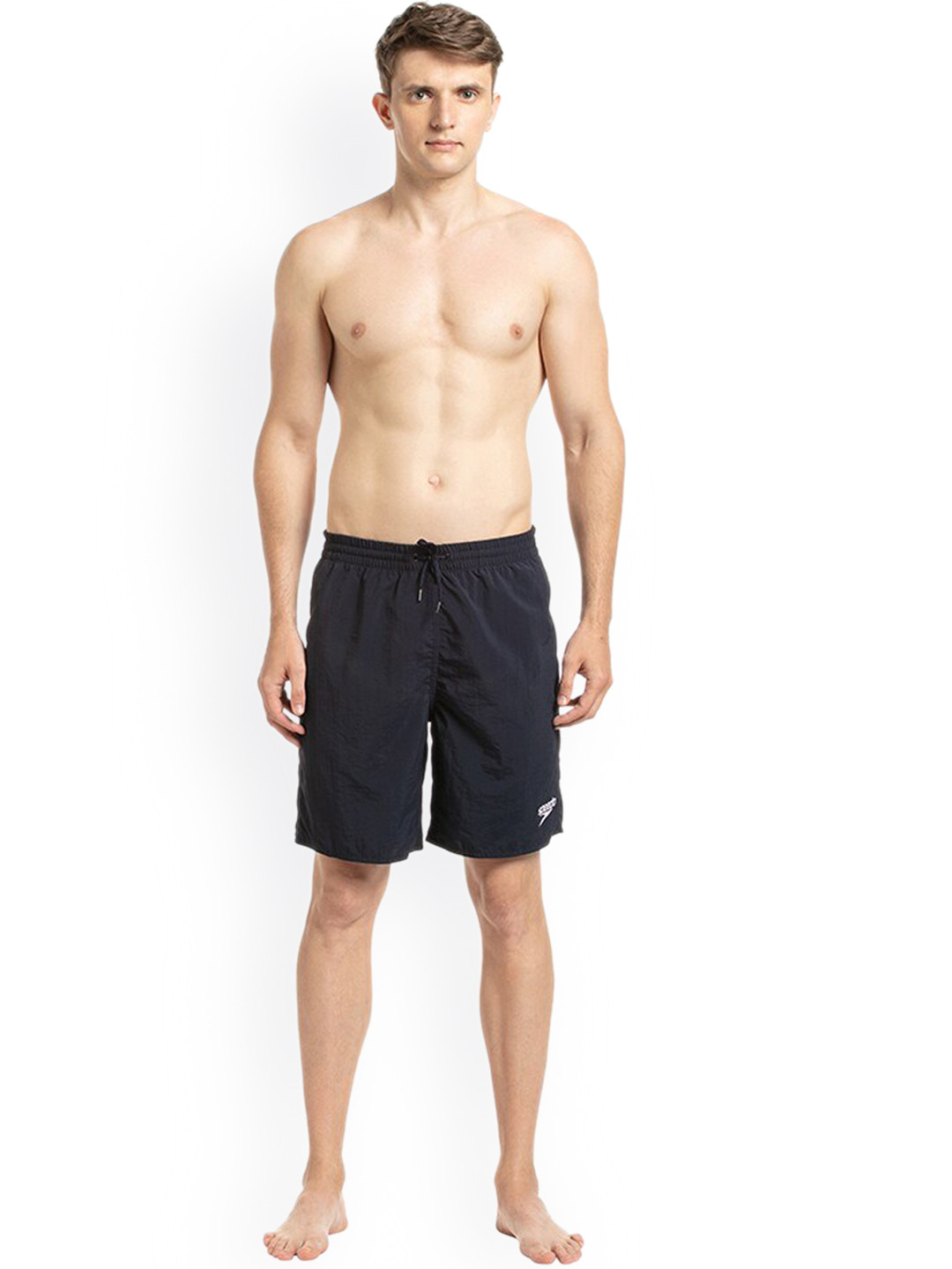 Speedo Men Navy Blue Brand Logo Printed Swim Bottom