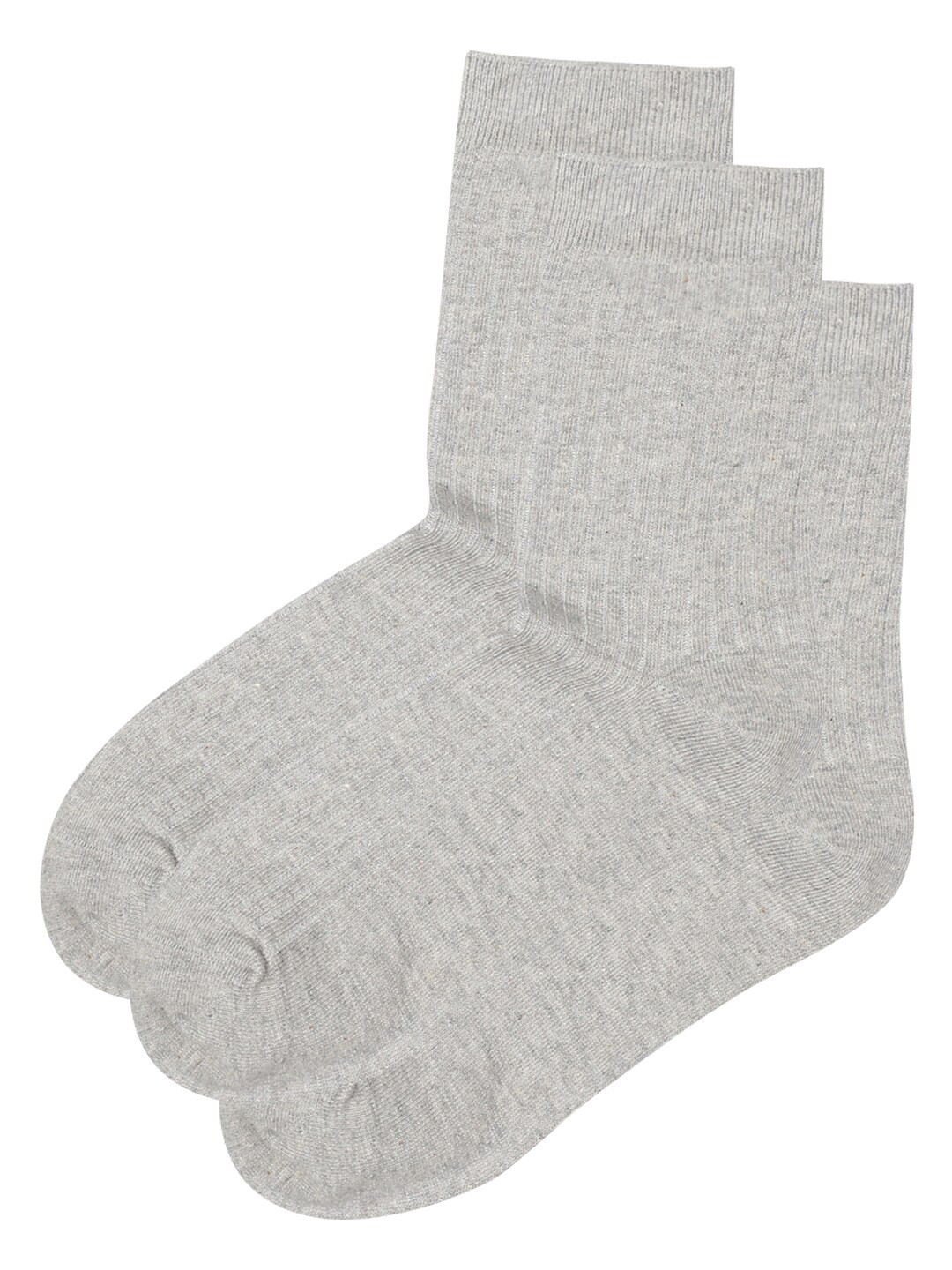 TOFFCRAFT Men Pack Of 3 Grey Solid Above Ankle Socks