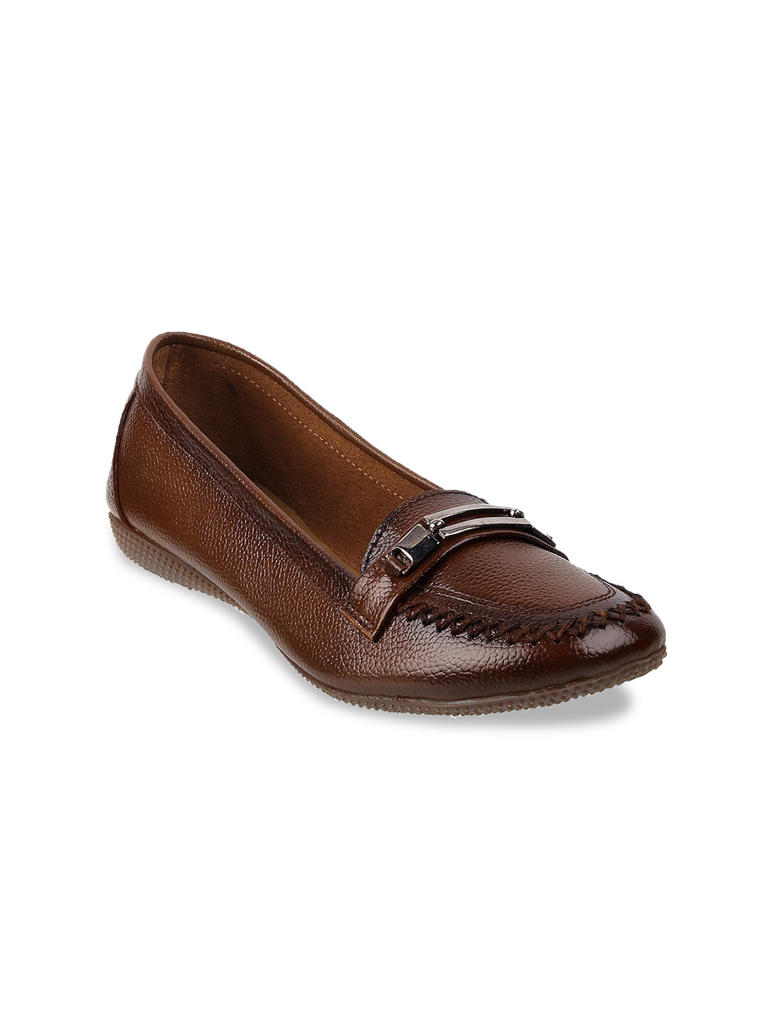 Metro Women Rust Textured Slip-On Sneakers