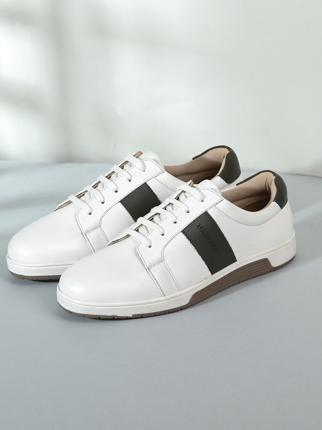 Harvard Men White Synthetic Leather Lace-Up Sneakers