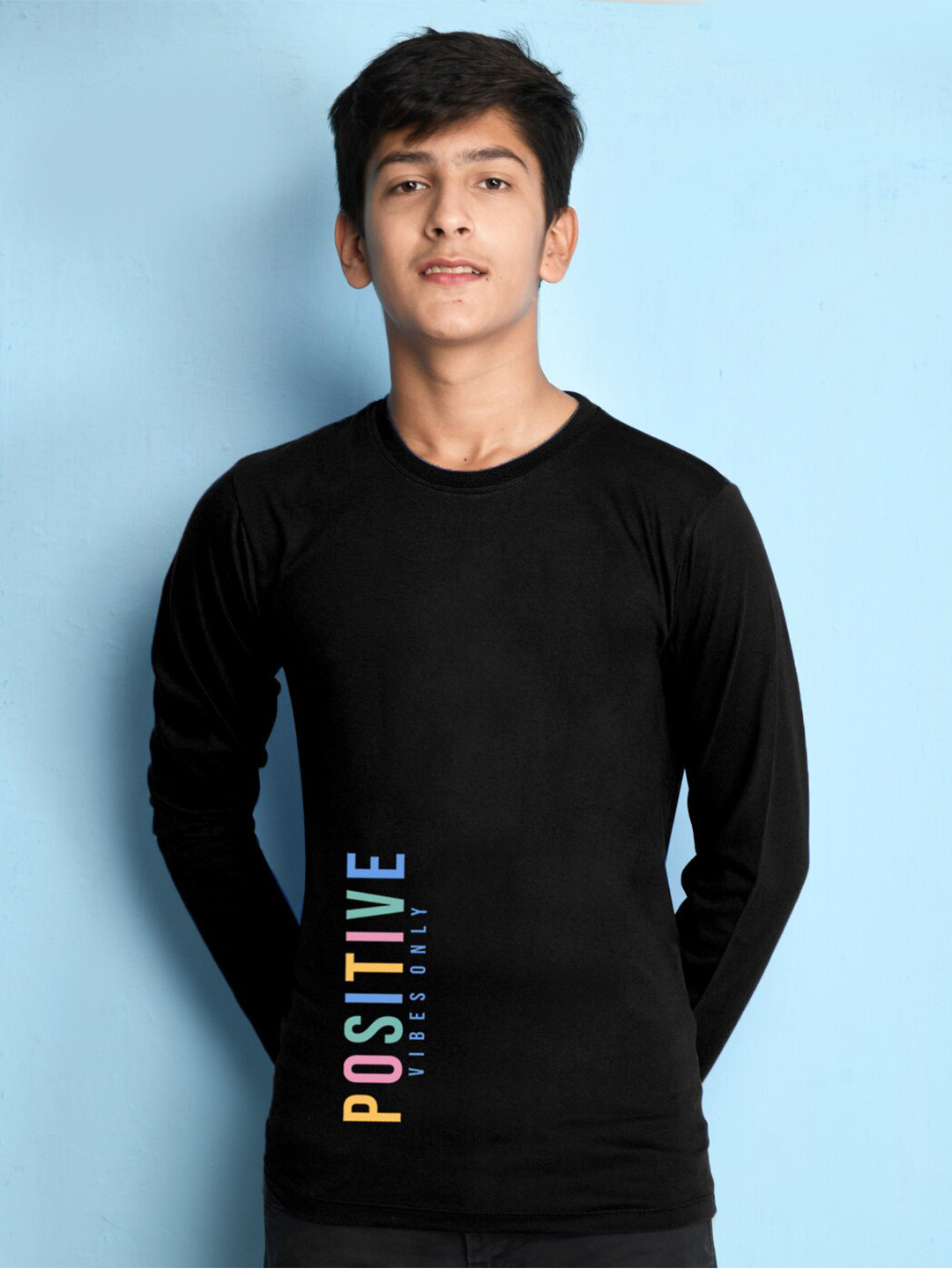 NUSYL Boys Black Varsity T-shirt