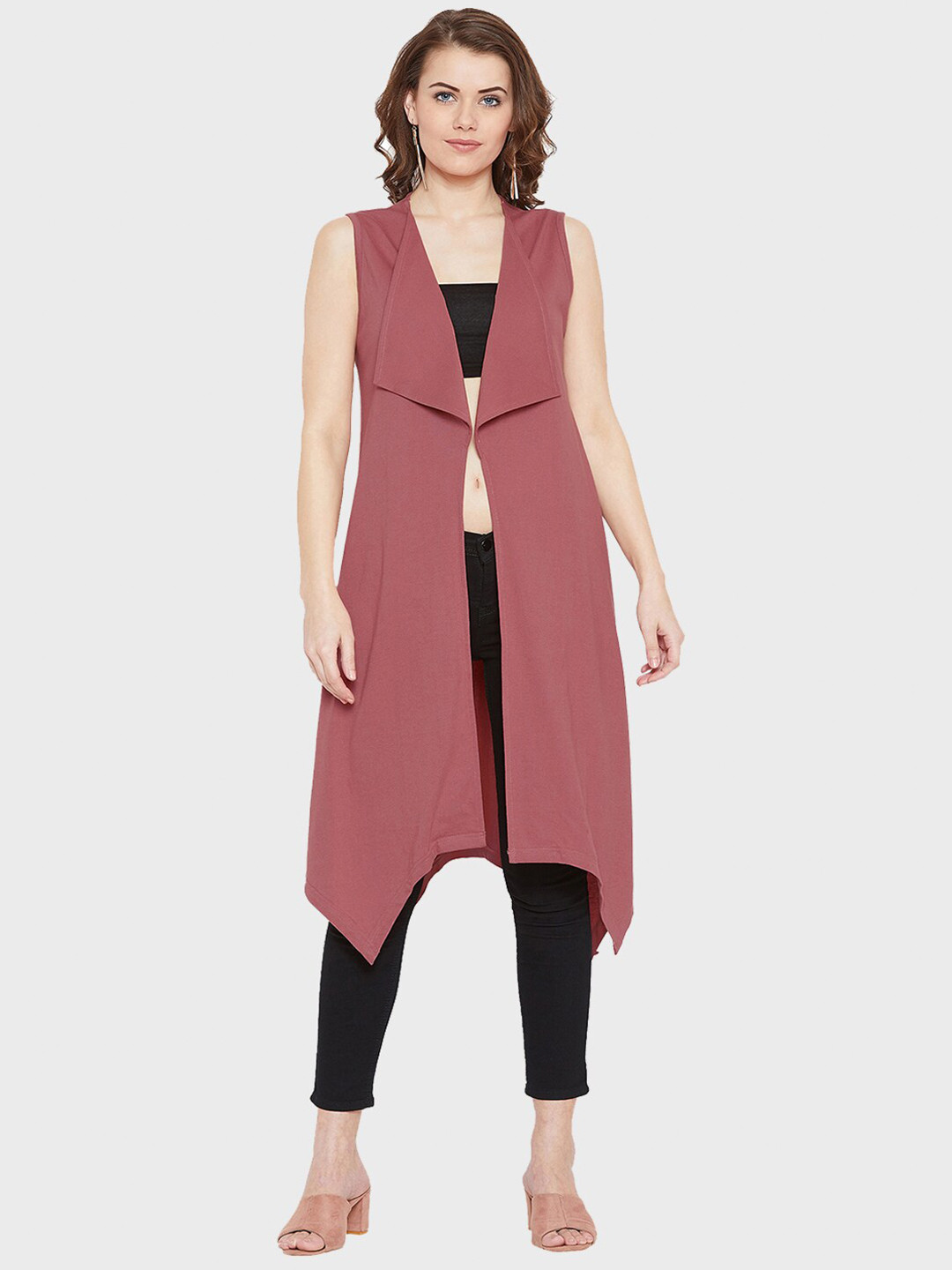 Hypernation Women Rust Solid  Shrug