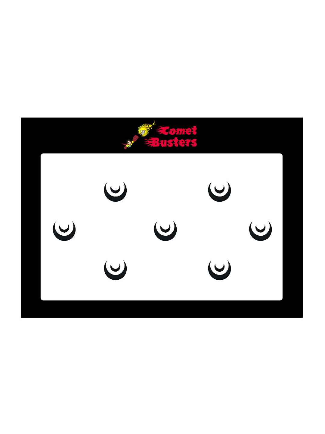 Comet Busters 7 Pcs Reusable Crescent-Shaped Bindis - Black