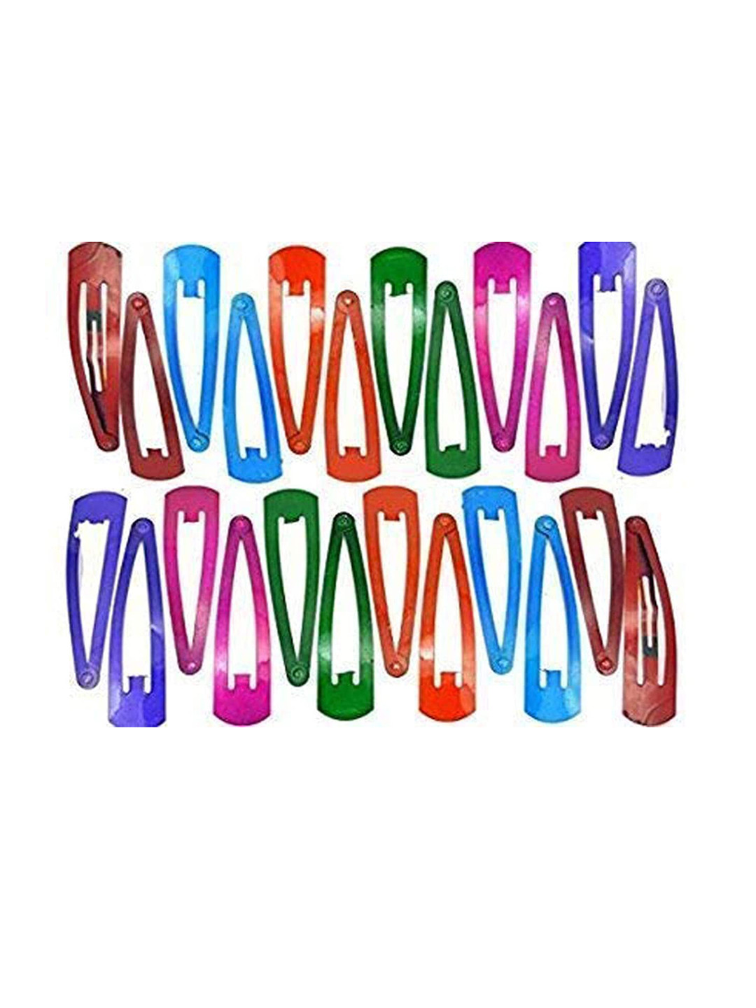 CHRONEX Set Of 24 Metal Multicolor Tic Tac Hair Clips