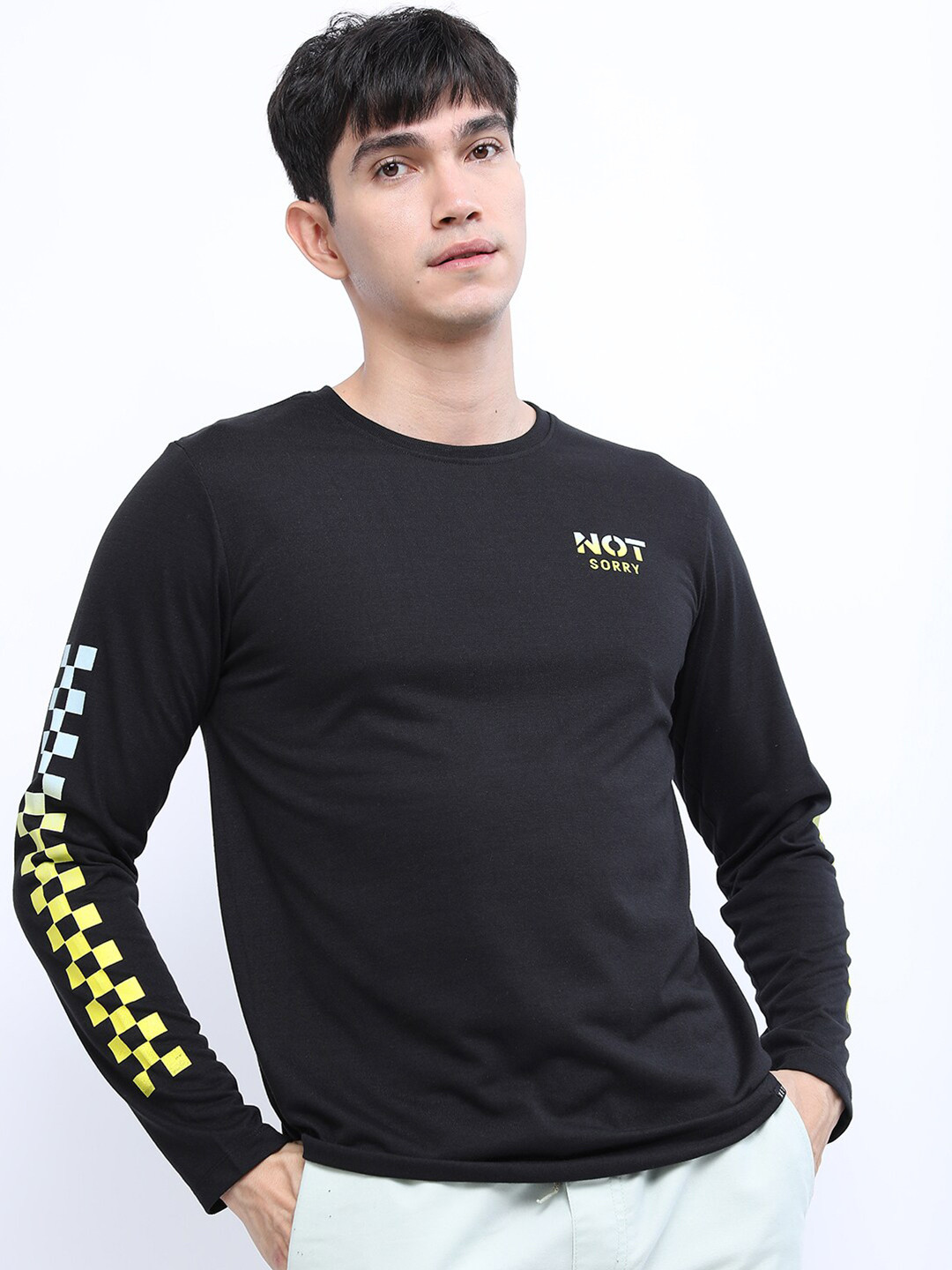 KETCH Men Black Printed Slim Fit T-shirt