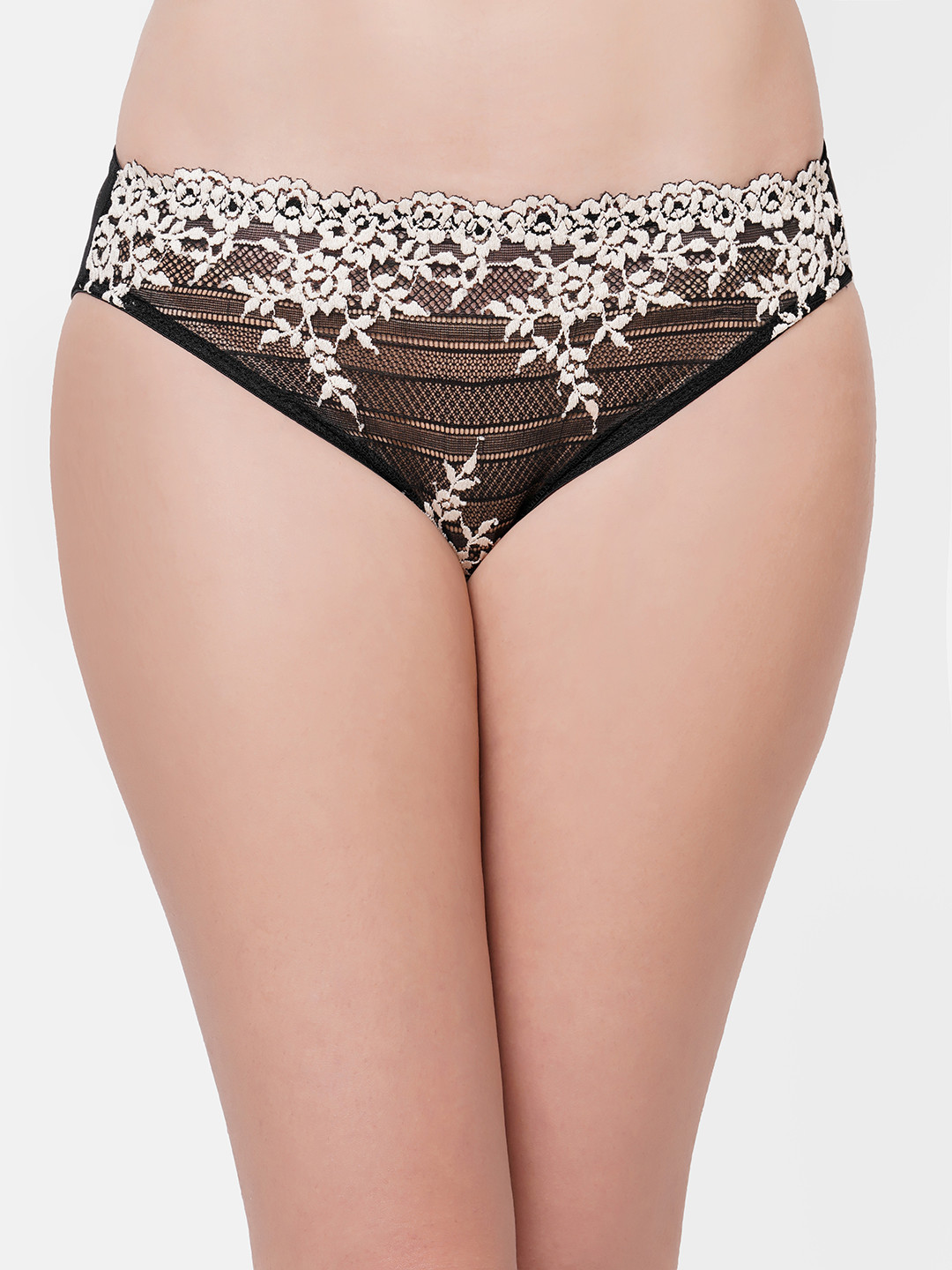 Wacoal Women Black Solid Bikini Lace Briefs