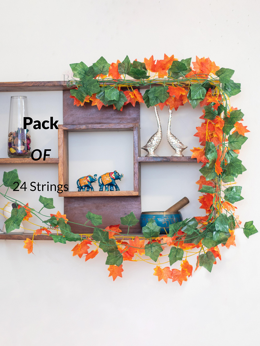 BS AMOR Set Of 24 Artificial Flowers and Plants