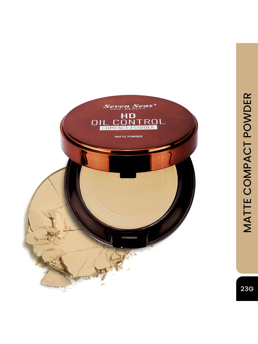 Seven Seas 2 In 1 HD Oil Control Matte Finish Compact Powder 23 g- Skin 01