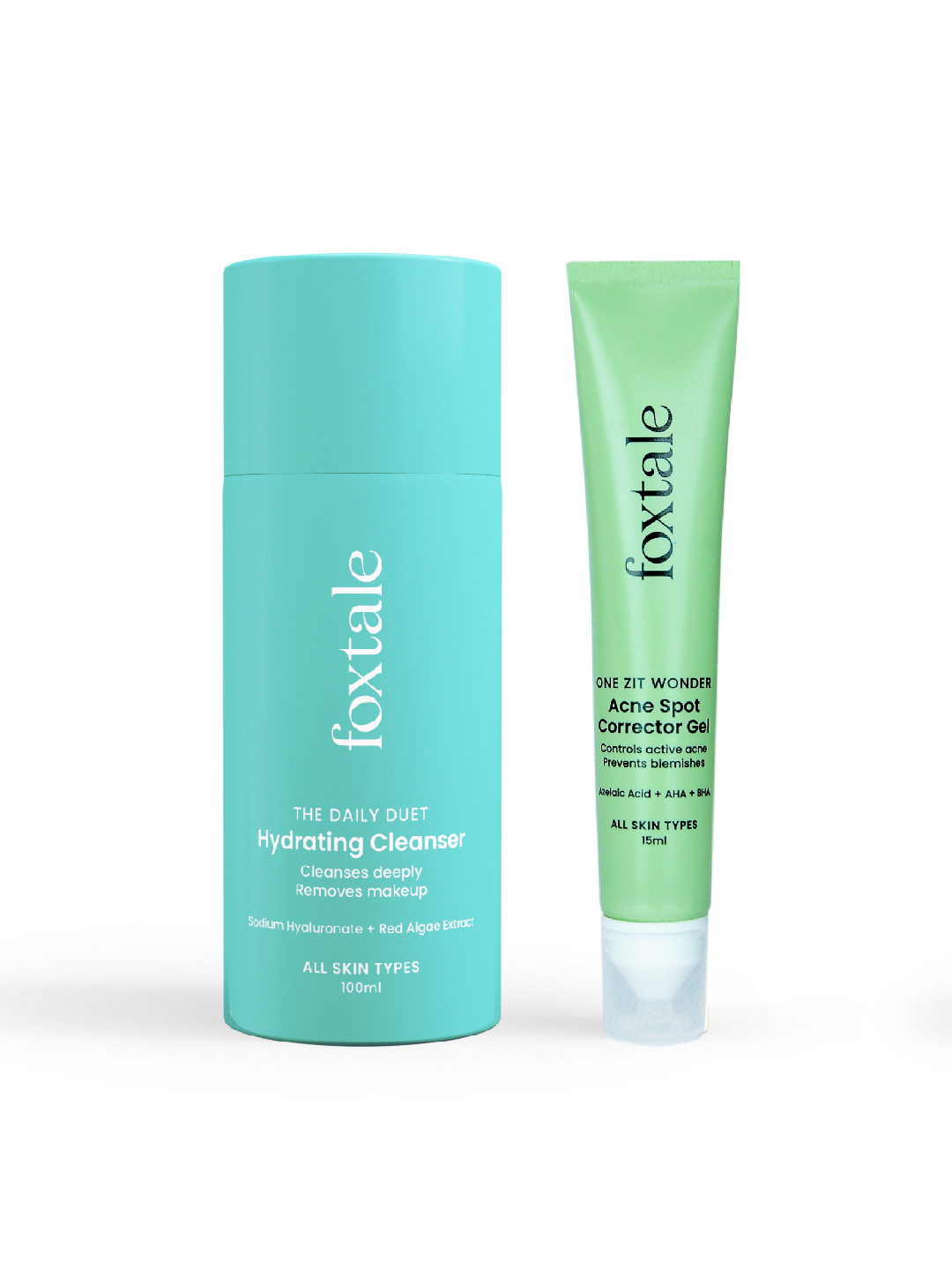 FoxTale Clear Out Breakouts Set with Hyaluronic Acid & Azelaic Acid- 115ml