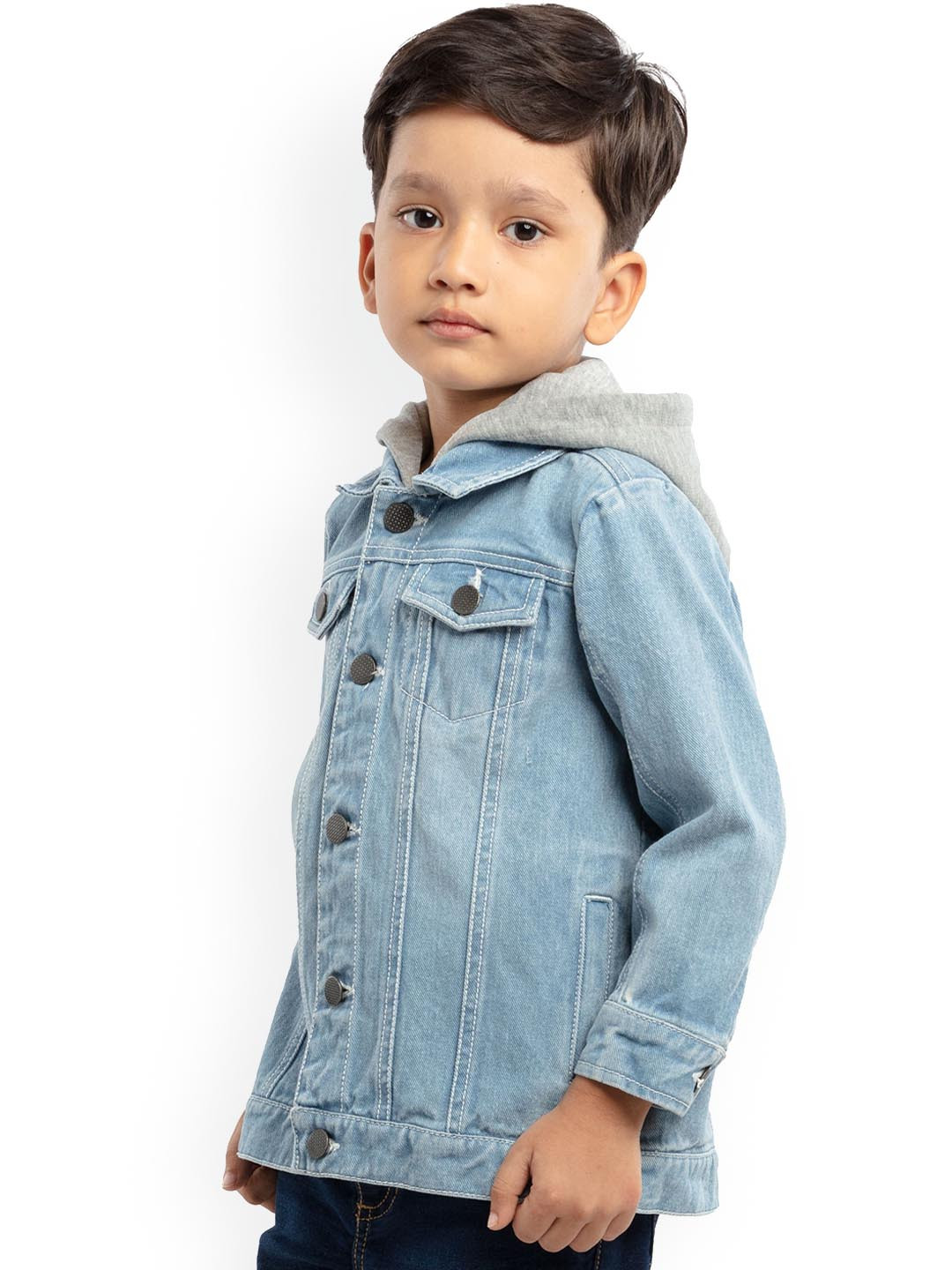 UNDER FOURTEEN ONLY Boys Blue Washed Denim Jacket