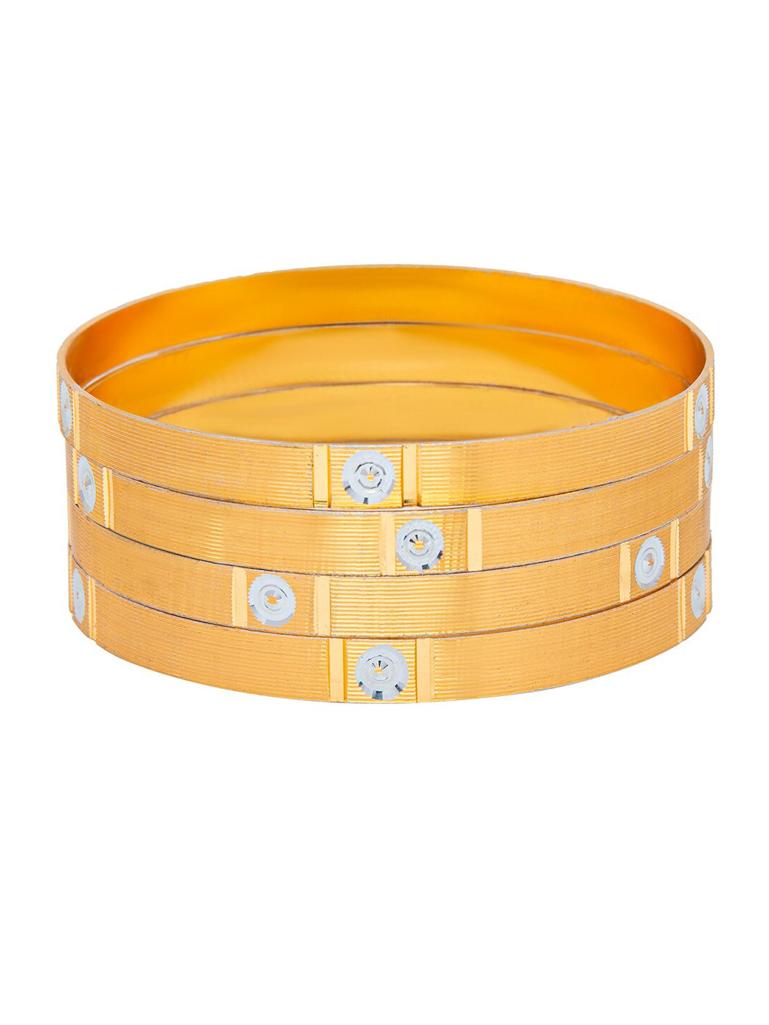 Shining Jewel - By Shivansh Set of 2 Gold-Plated Bridal Traditional Bangles