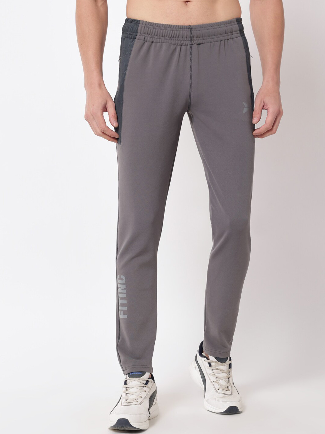 FITINC Men Slim-Fit Solid Dry Fit Track Pants
