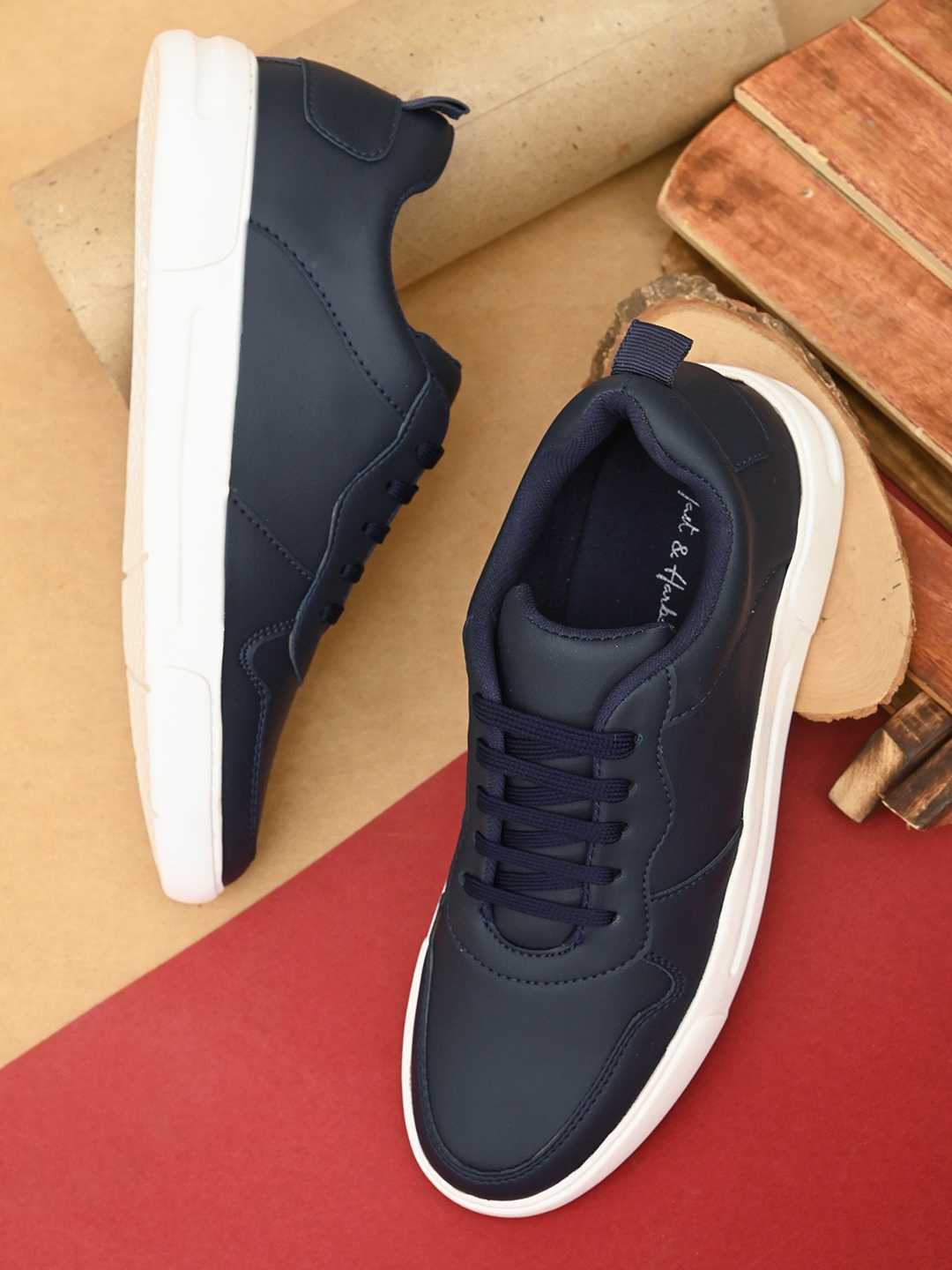 Synthetic leather clearance sneakers