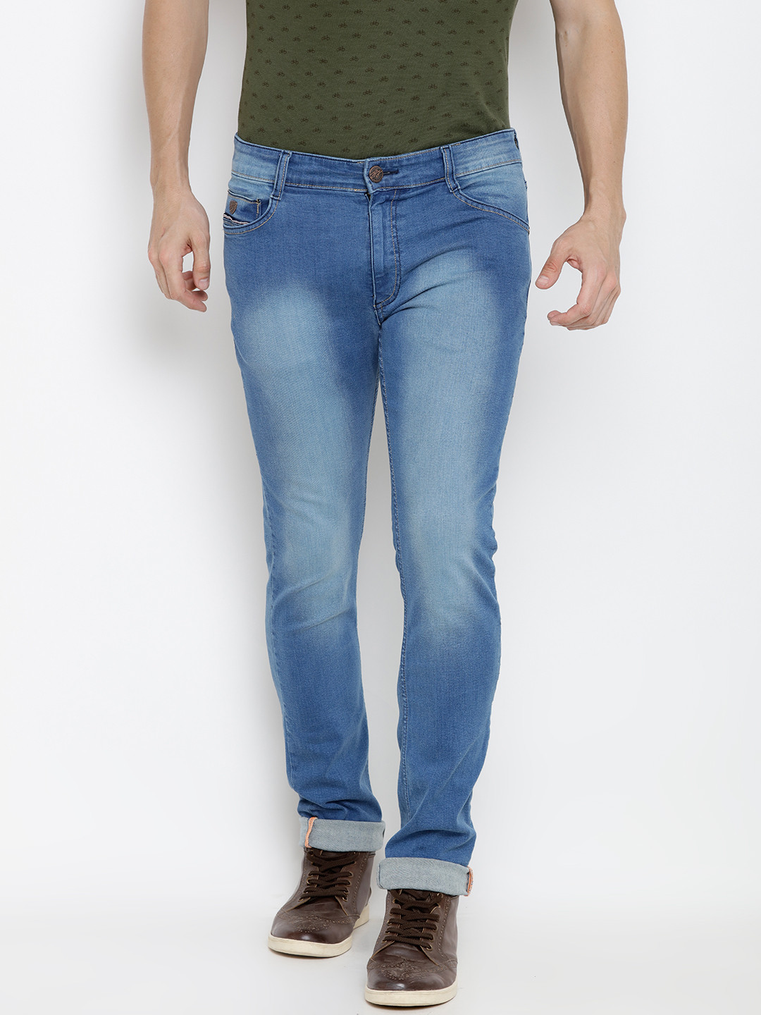 Buy John Players Men Blue Skinny Fit 