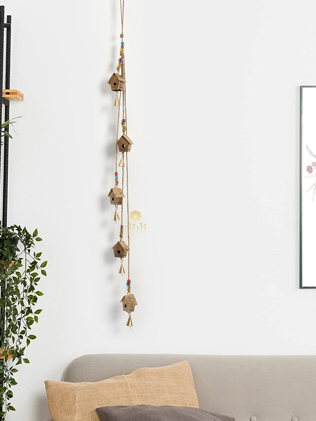 DULI Gold-Colored Solid Metal Windchimes